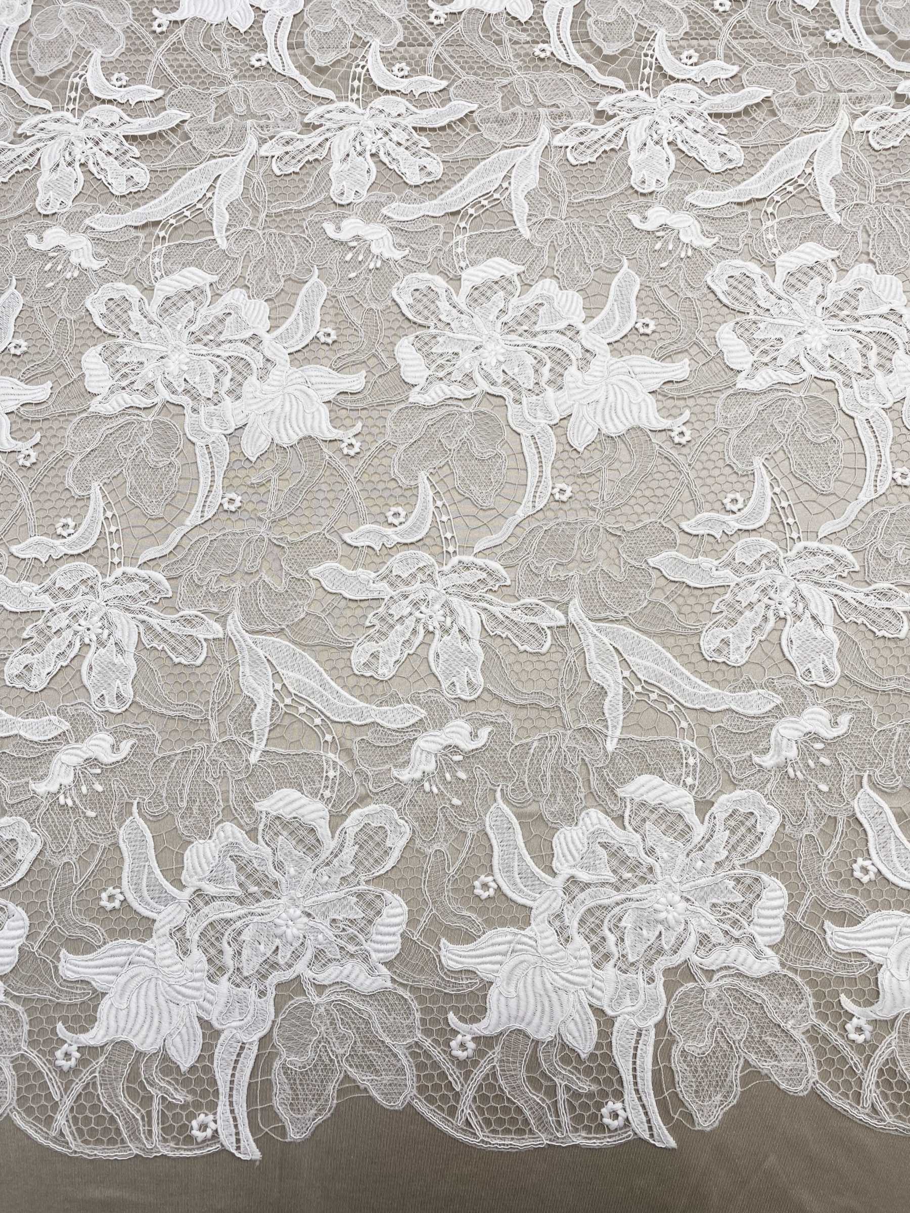 Elegant Guipure Lace Fabric, Hollowed Floral Lace Fabric, Crochet Lace Fabric, Bridal Lace Fabric for Wedding Gown, Prom Dress