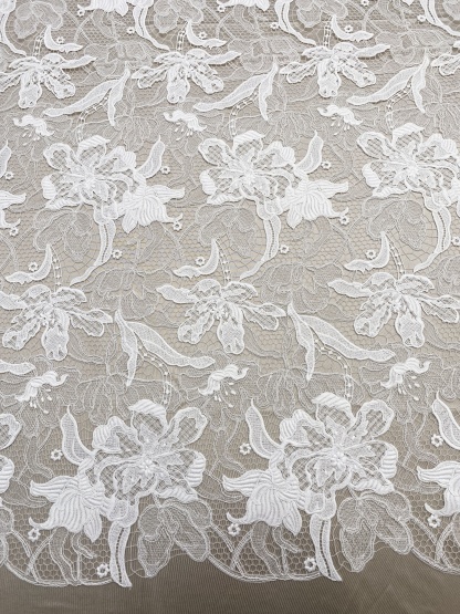 Elegant Guipure Lace Fabric, Hollowed Floral Lace Fabric, Crochet Lace Fabric, Bridal Lace Fabric for Wedding Gown, Prom Dress