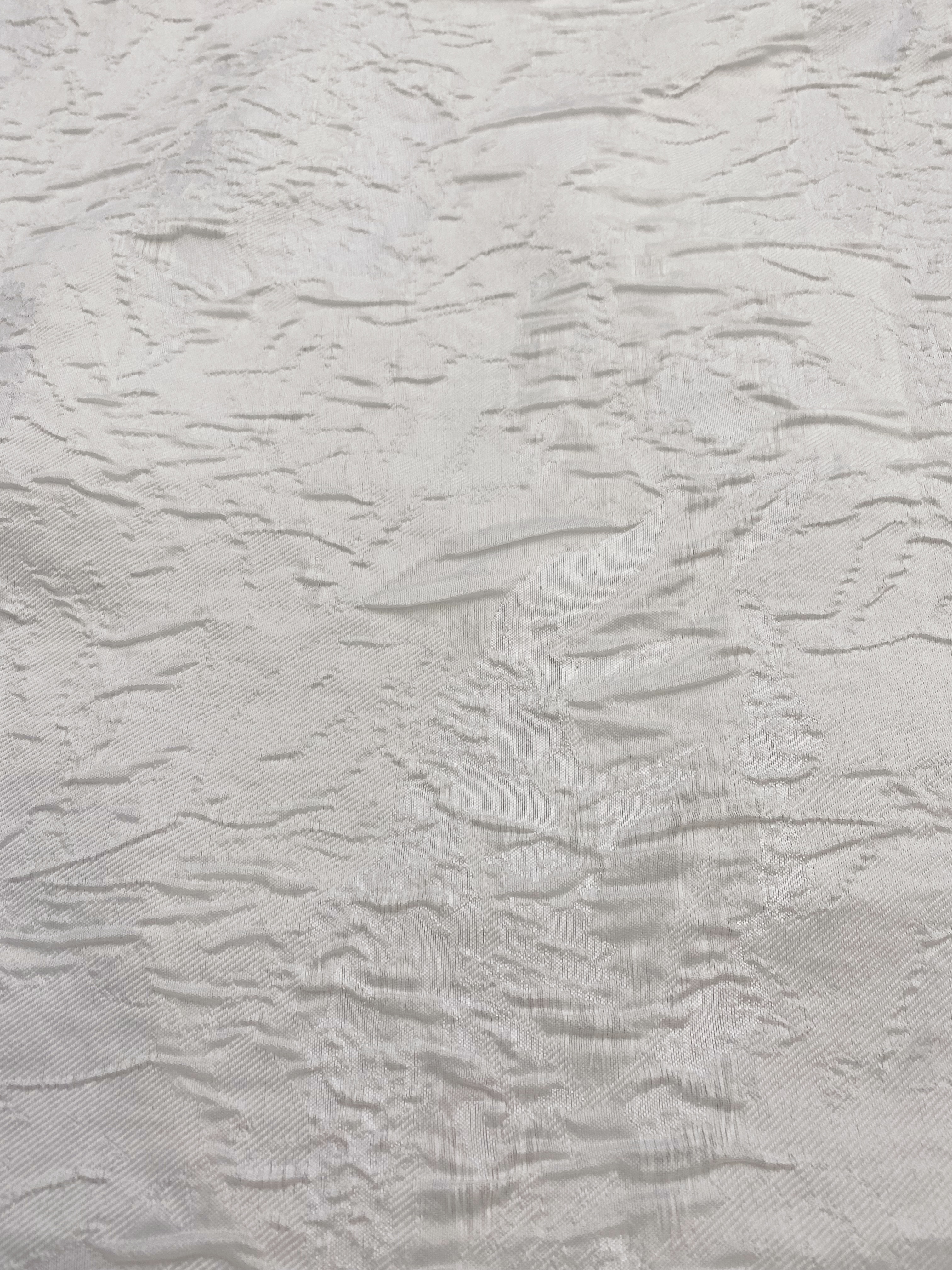 Crinkle Jacquard Lace Fabric for Wedding Dress, Party Gown, Costumes, Couture, Wedding Decoration, Creative Embossed Textil