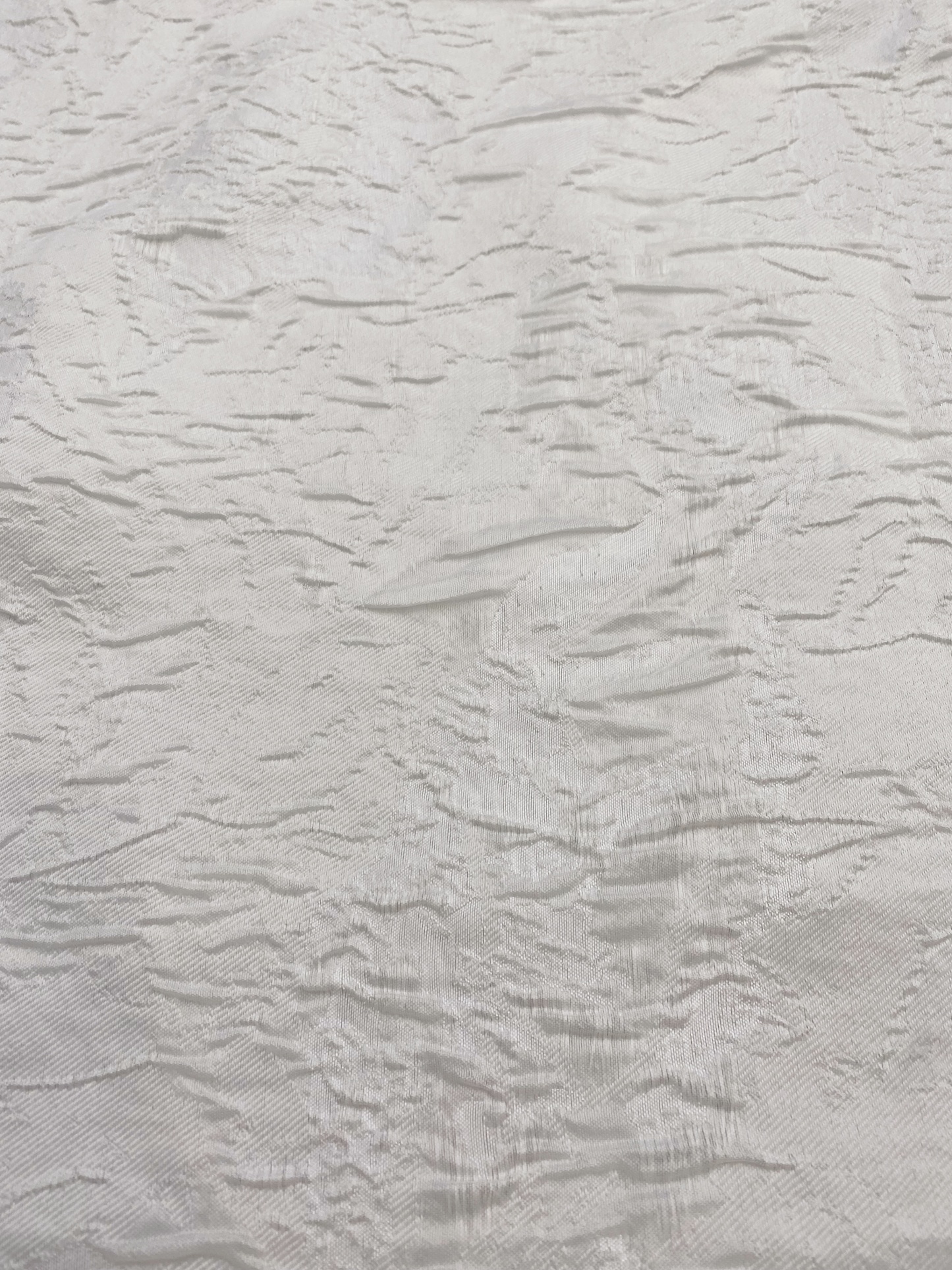 Crinkle Jacquard Lace Fabric for Wedding Dress, Party Gown, Costumes, Couture, Wedding Decoration, Creative Embossed Textil