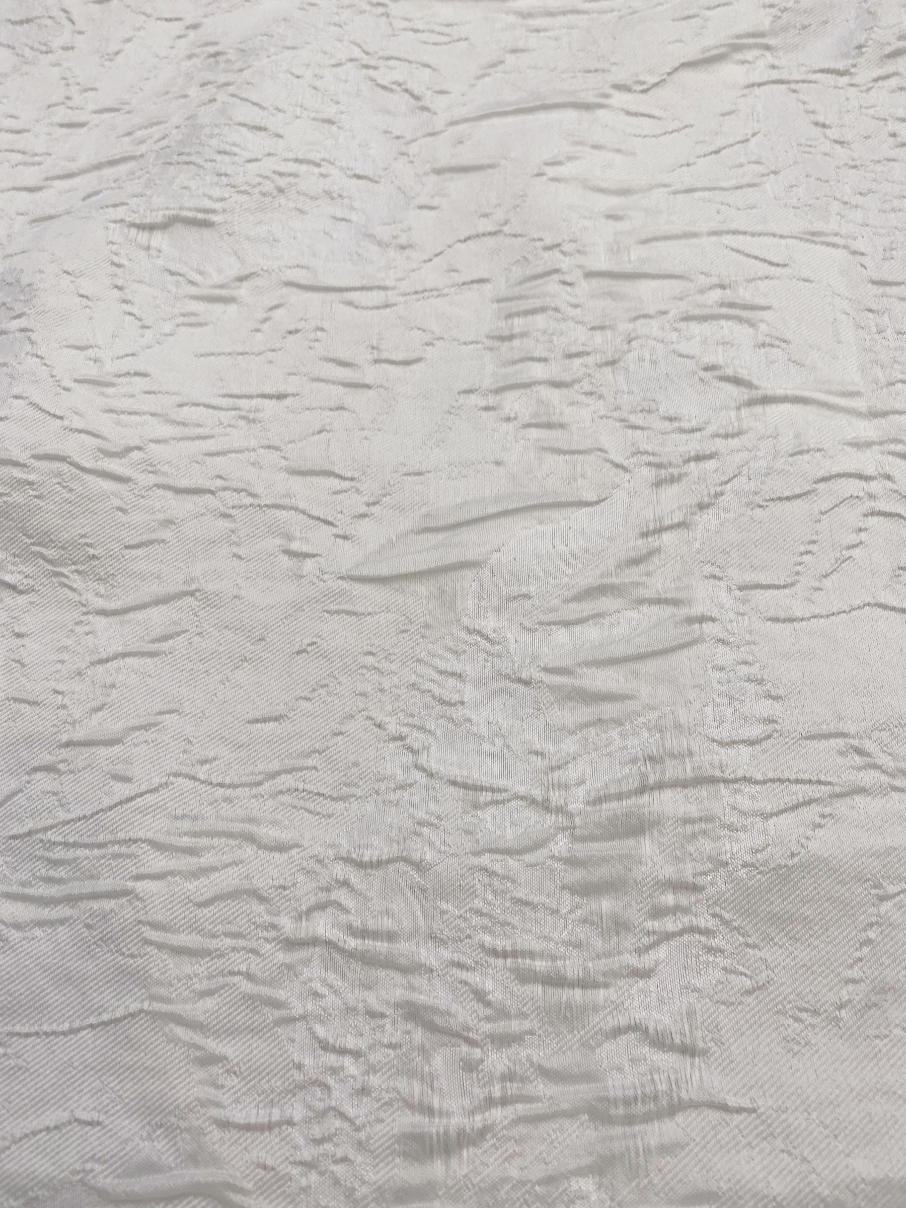 Crinkle Jacquard Lace Fabric for Wedding Dress, Party Gown, Costumes, Couture, Wedding Decoration, Creative Embossed Textil