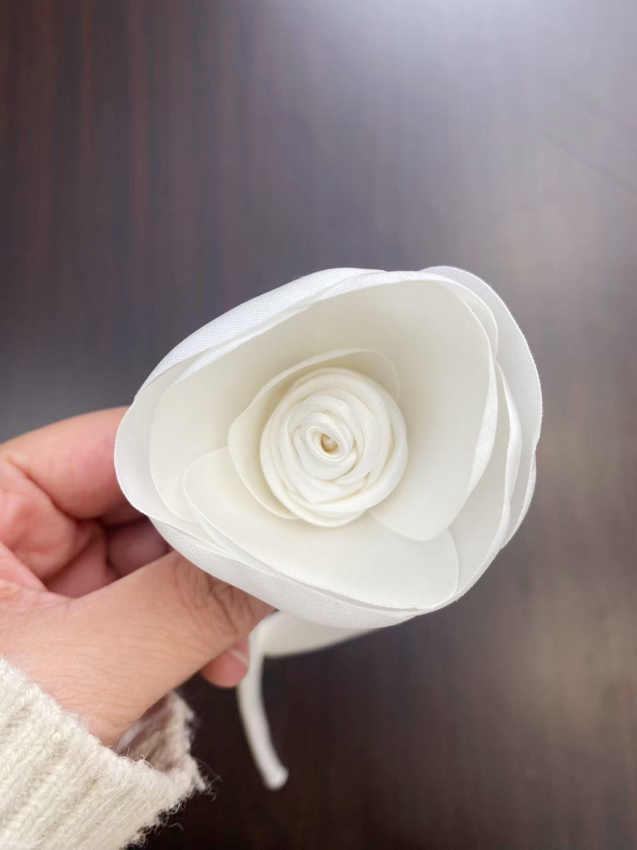 3/6 Pieces 3D Flower Stain Applique,White Lace Flower Decoration,Leaf Flower Applique Patch for Tops, Dresses, Crafts Garments Sewing