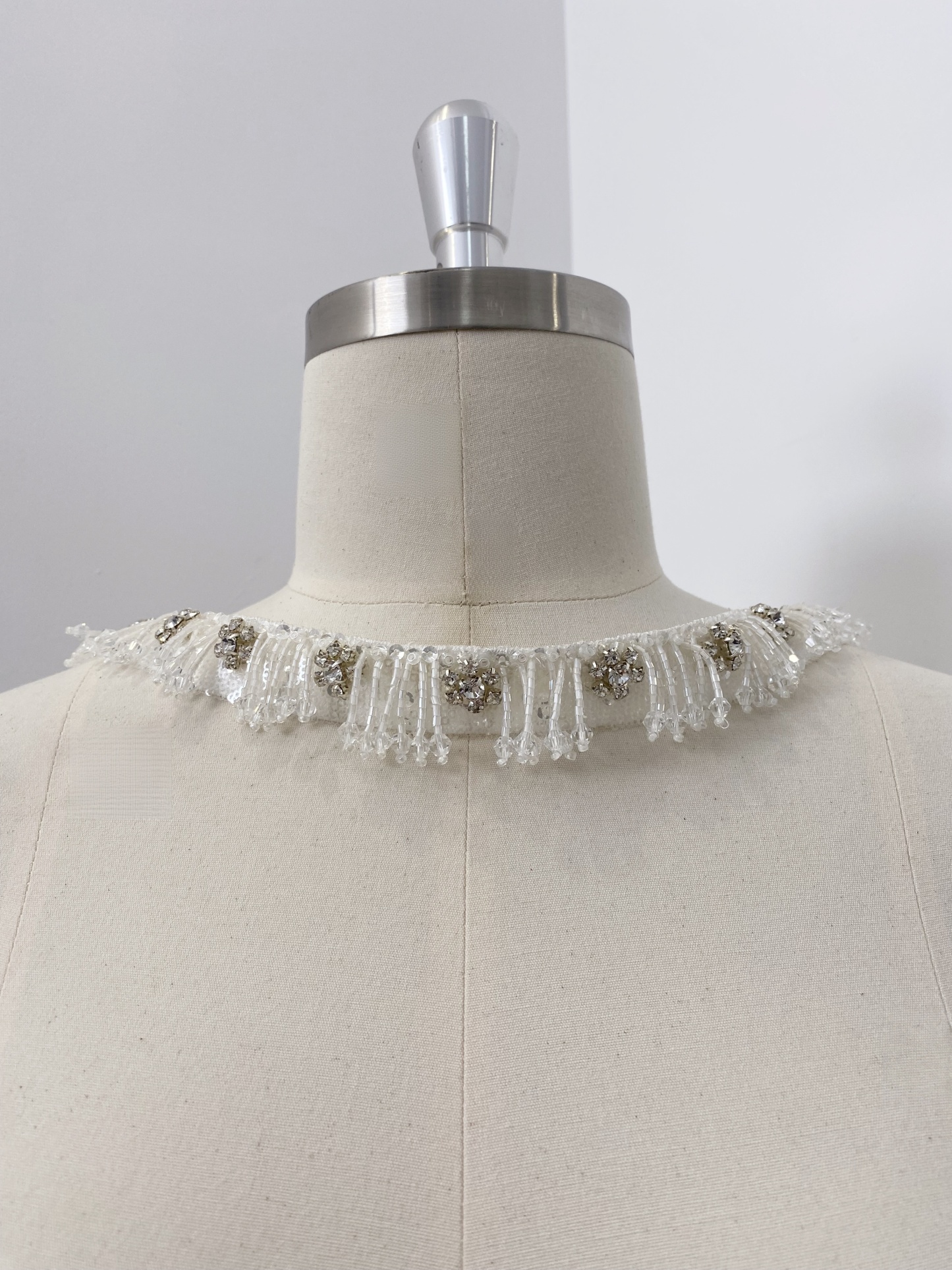 Bridal Belt with Hand Beaded Satin Ribbon and Crystal Beads Tassel | Wedding Dress Sash for Gown, Wedding Accessories