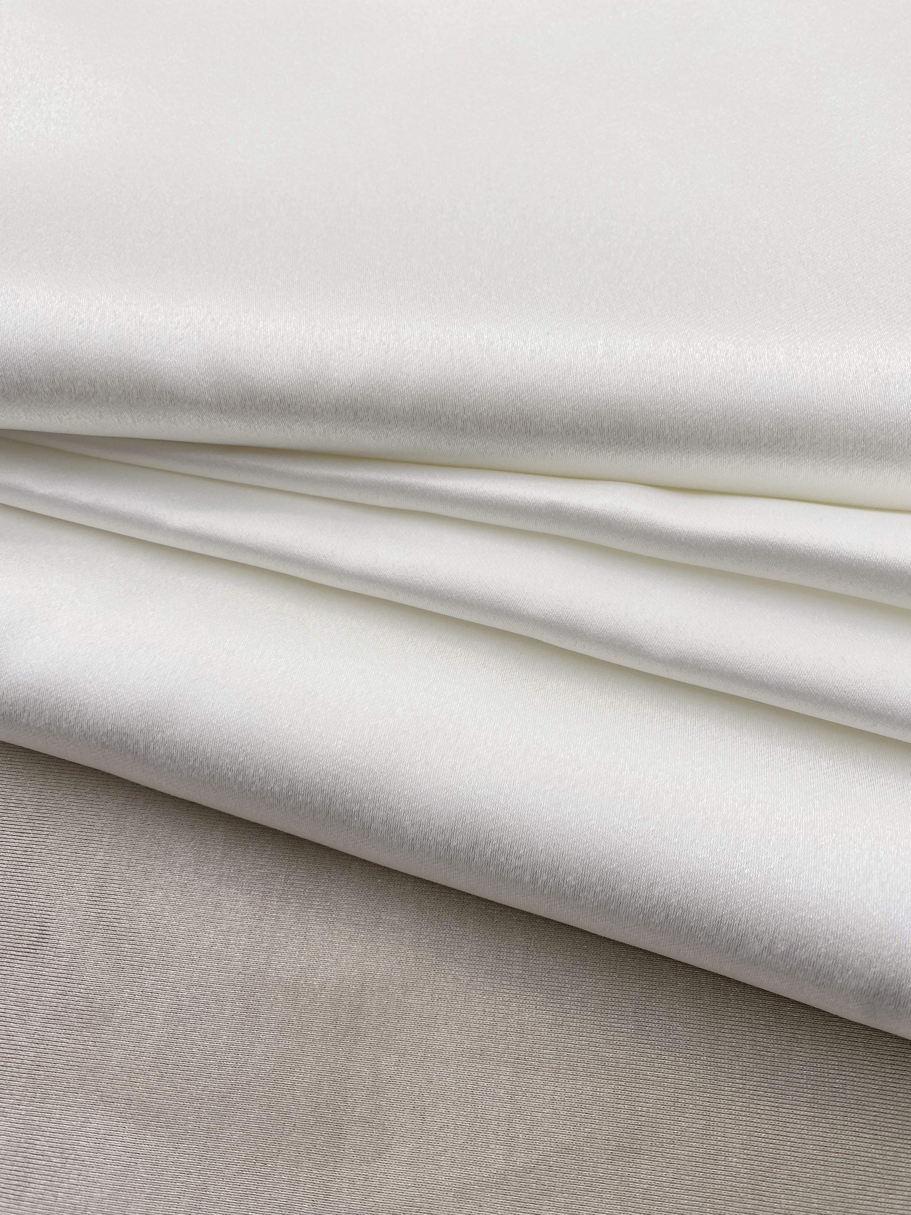 Off-white Satin Mikado Fabric: Bridal Satin Premium Structure, Textured Satin Hi Quality For Sewing Dresses,60‘’ wide