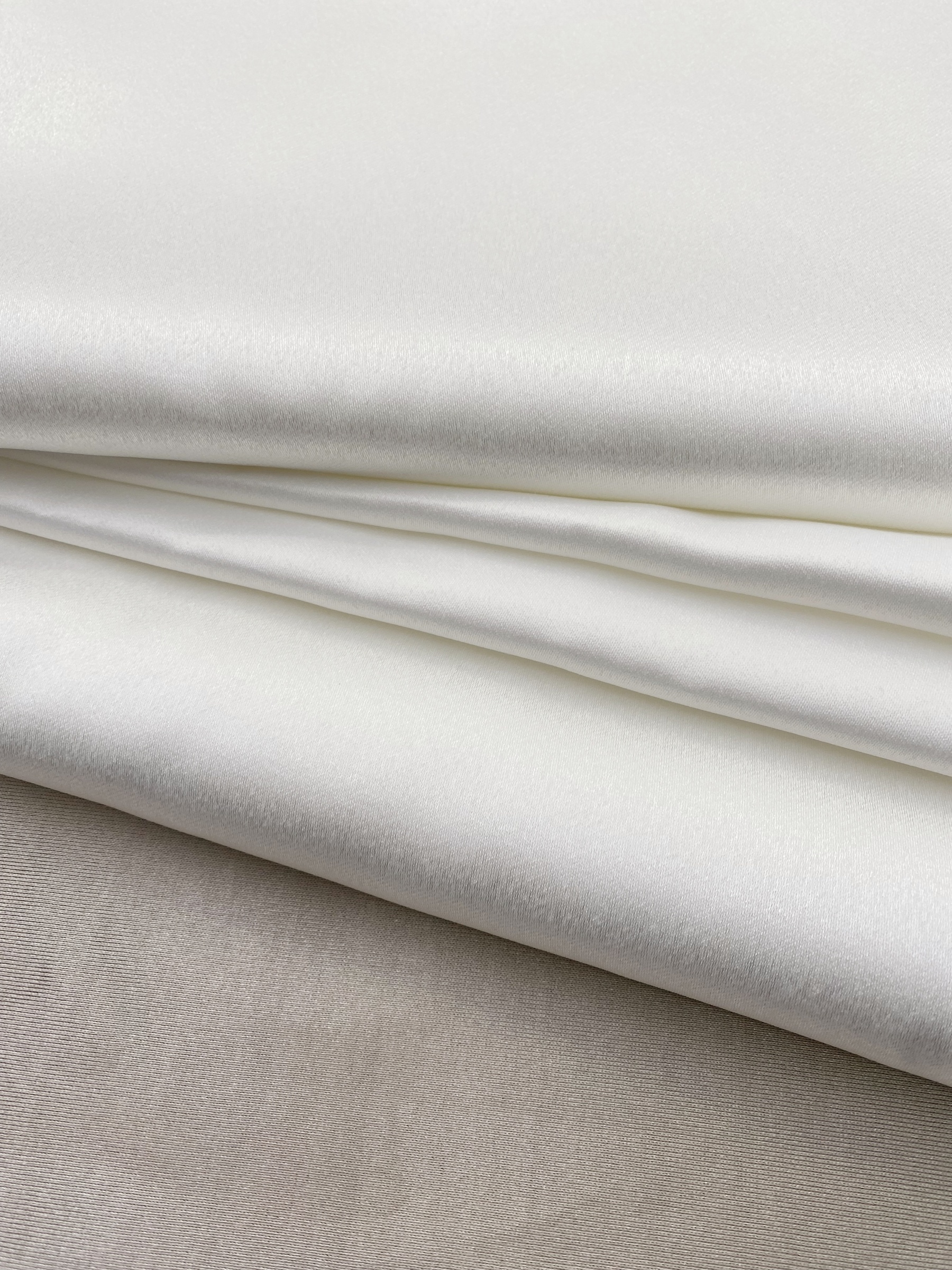 Off-white Satin Mikado Fabric: Bridal Satin Premium Structure, Textured Satin Hi Quality For Sewing Dresses,60‘’ wide
