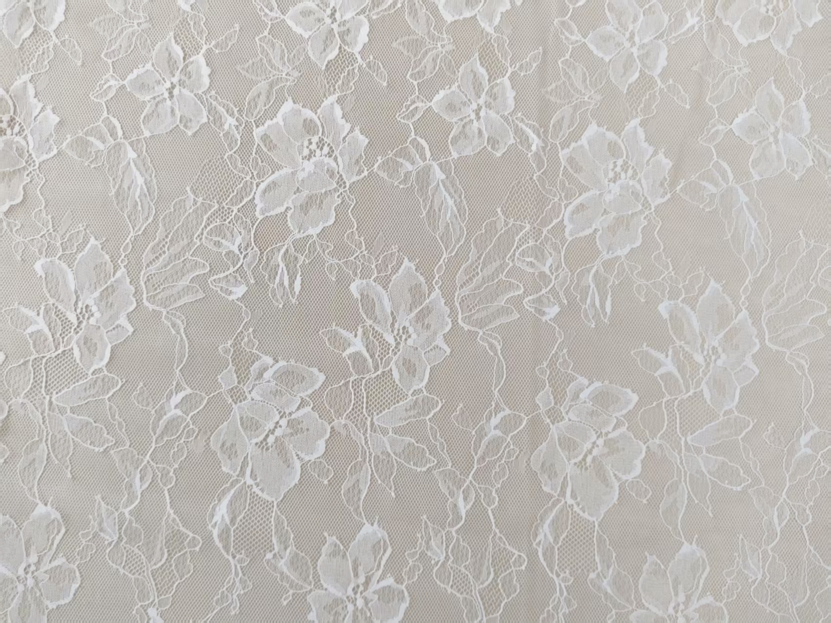 French Eyelash Lace Fabric – 300CM Long & 150CM Wide Per Piece! Embroidered Floral Design for Wedding Dresses, Garment DIY, Decor & Crafts