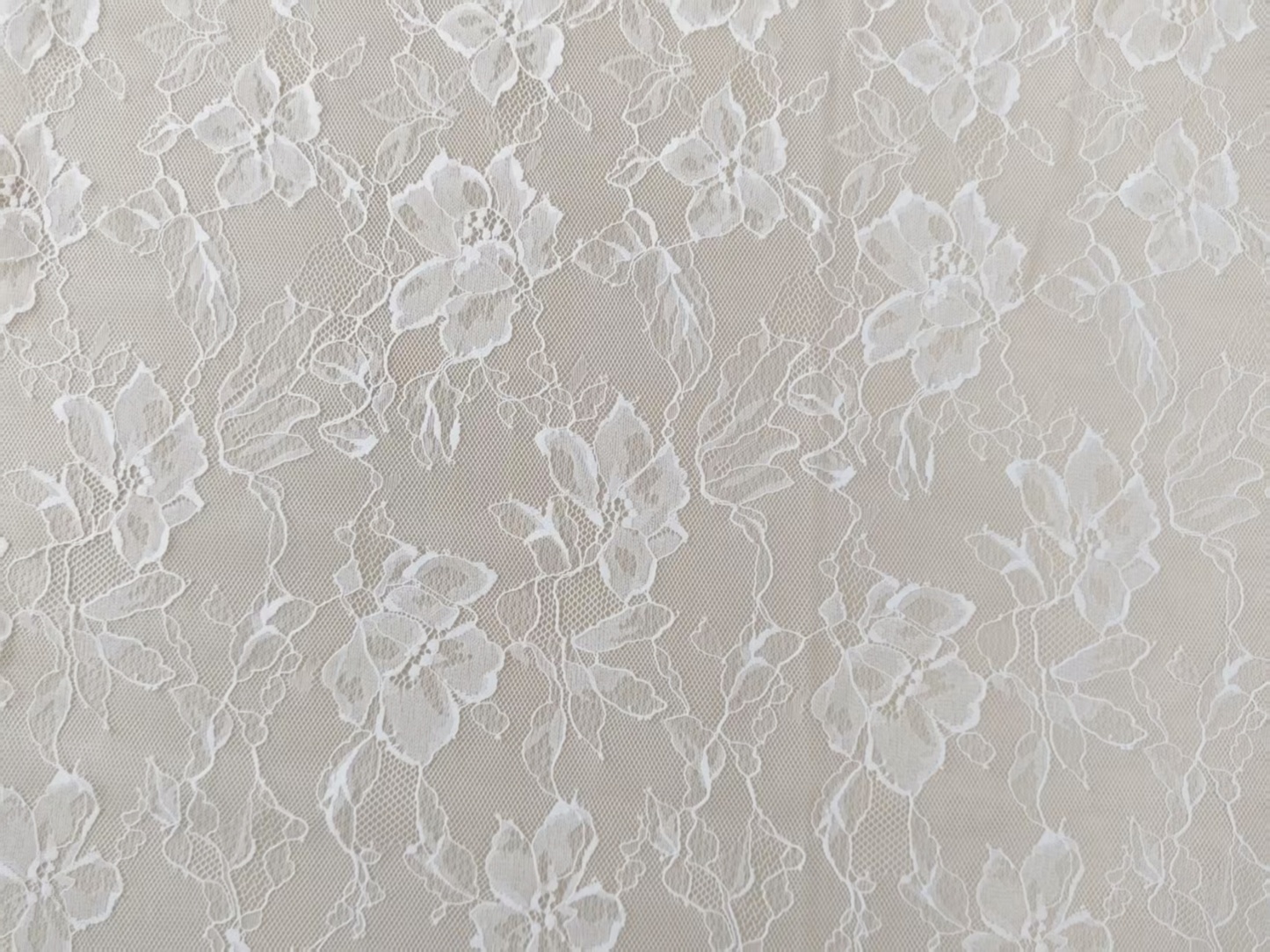French Eyelash Lace Fabric – 300CM Long & 150CM Wide Per Piece! Embroidered Floral Design for Wedding Dresses, Garment DIY, Decor & Crafts