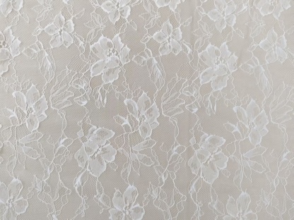 French Eyelash Lace Fabric – 300CM Long & 150CM Wide Per Piece! Embroidered Floral Design for Wedding Dresses, Garment DIY, Decor & Crafts