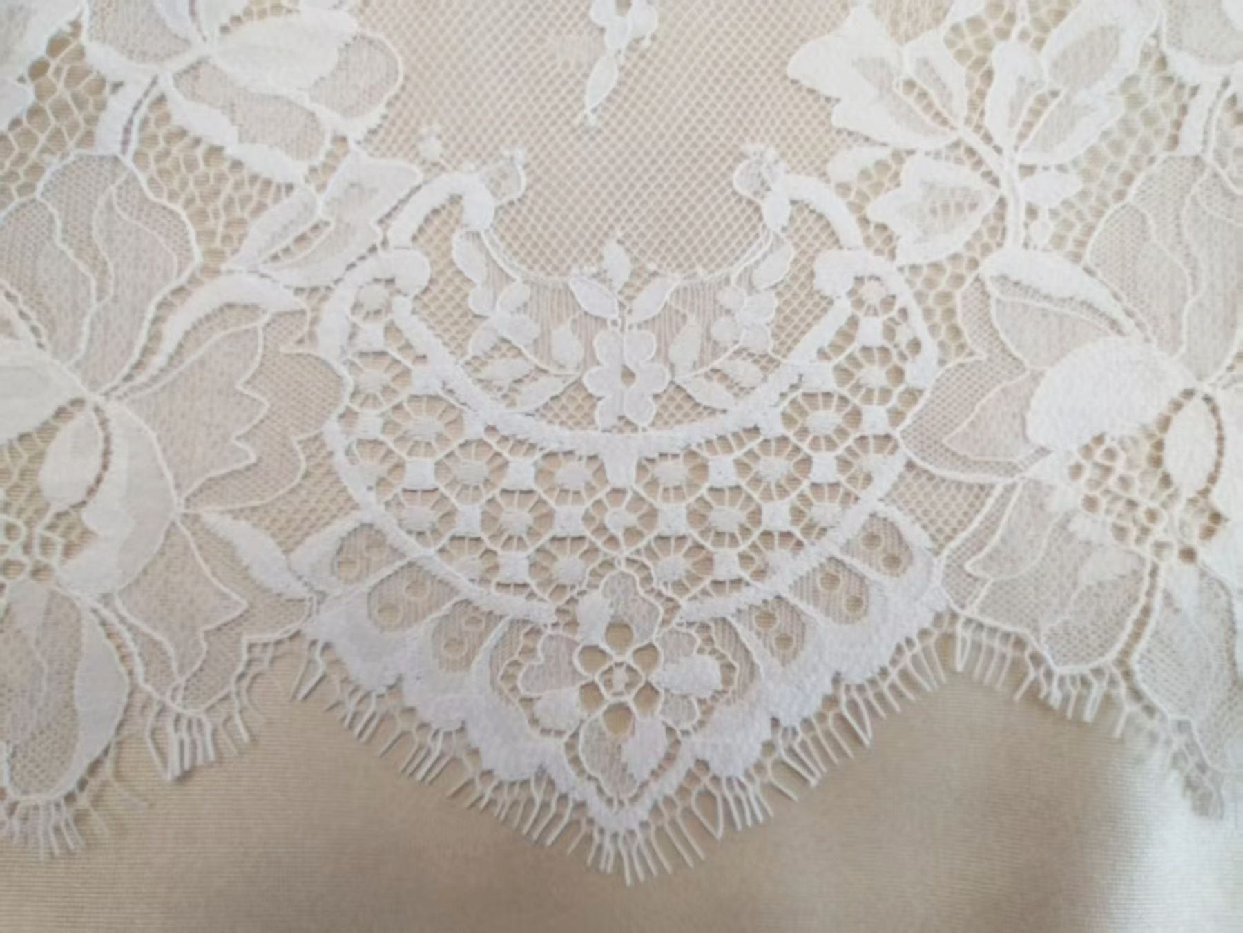 French Eyelash Lace with Embroidery – Stylish High-End Fabric, 300CM Length x 150CM Width for Wedding Dresses, Fashion Garments & Decor Projects