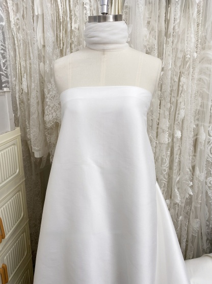 Strech Mikado Fabric: 60" Stiff Matte Rich Twill Texture, High Quality Material For Bridal Dresses, Suits, Decor