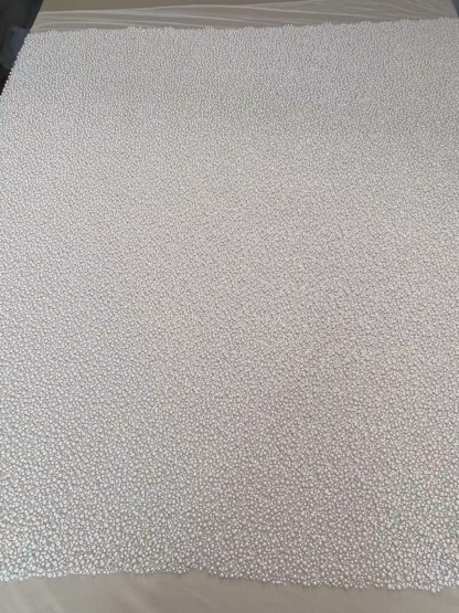 3D Pearl Embroidery Lace Fabric, Heavy Beaded Bridal Dress Lace, Off White Wedding Dress Material, Sequin and Crystal Beaded Lace
