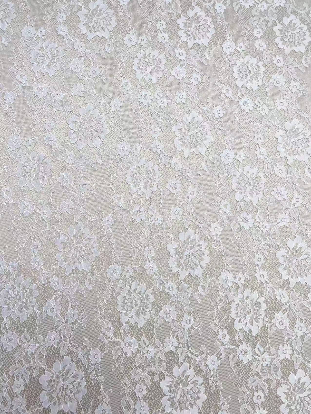 3 Meters Chantilly Eyelash Lace, Soft Lace Tulle Wedding Dress Fabric for Overlay Bridal Veil