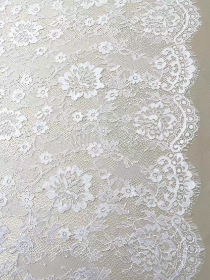 3 Meters Chantilly Eyelash Lace, Soft Lace Tulle Wedding Dress Fabric for Overlay Bridal Veil