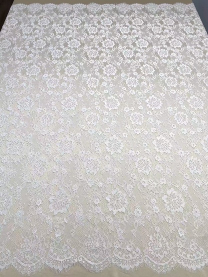 3 Meters Chantilly Eyelash Lace, Soft Lace Tulle Wedding Dress Fabric for Overlay Bridal Veil