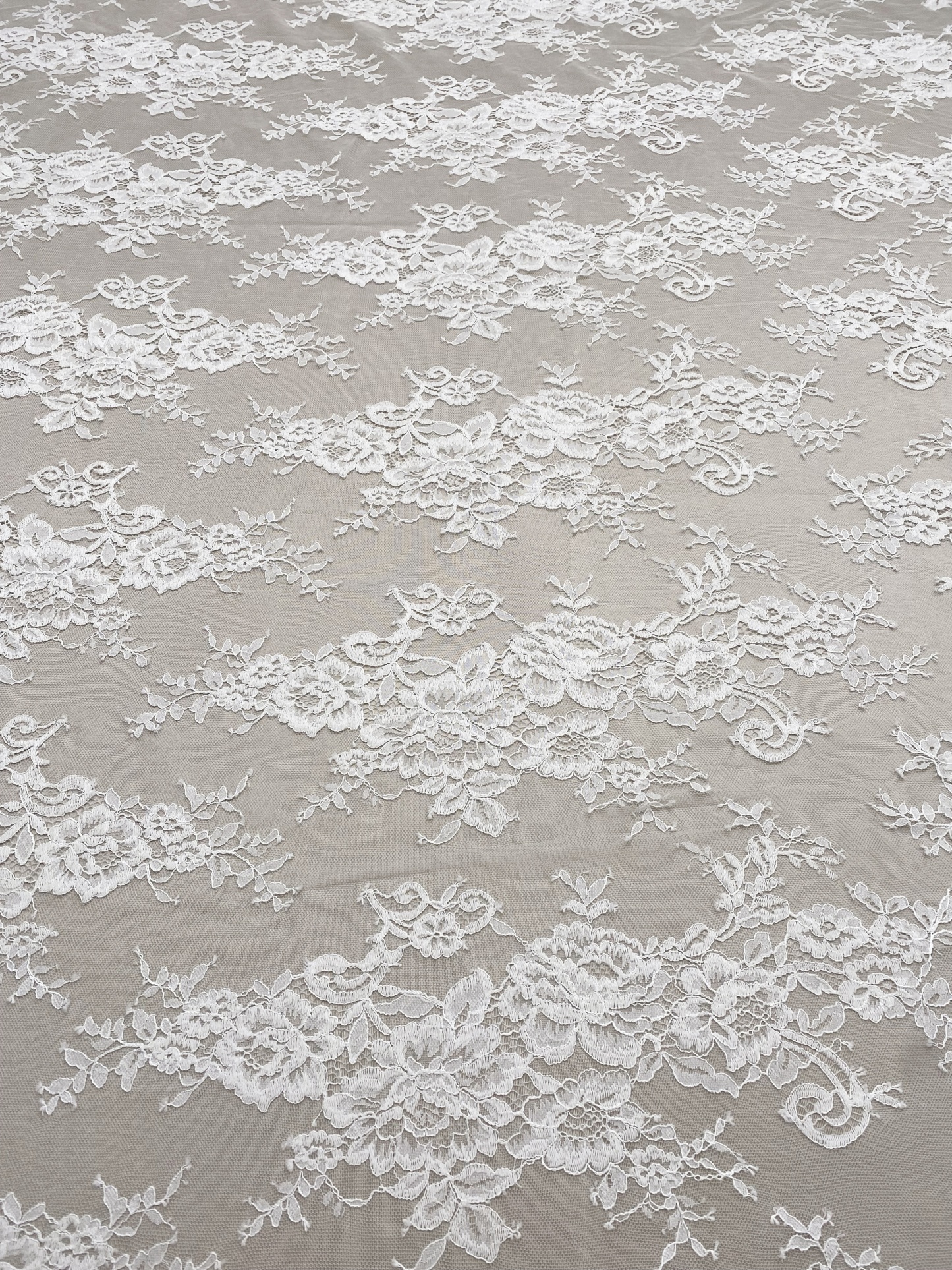 3Meters Wide Lace Fabric with Exclusive flower Parttern for Wedding Dress and Veil, Floral Embroidered Tulle by the Yard, Bridal Material