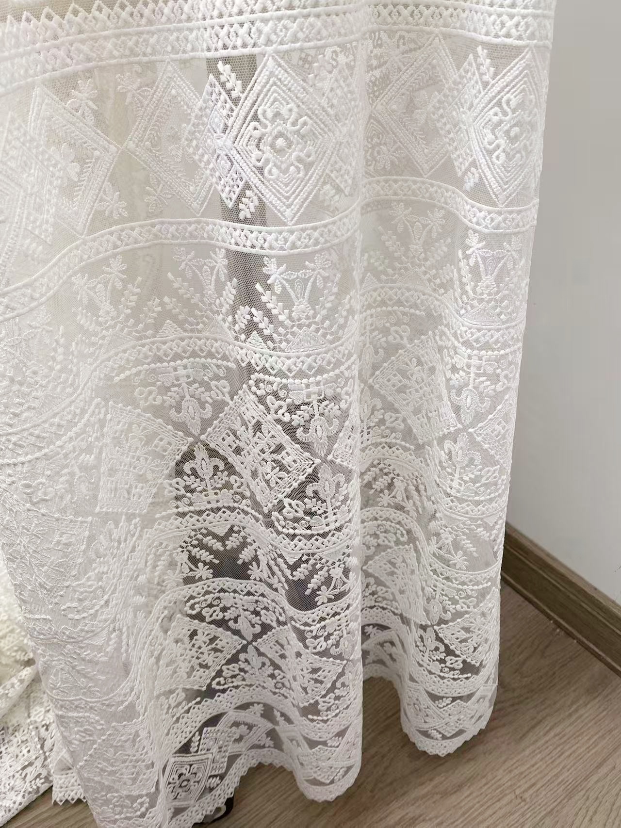 White Guipure Mesh Lace Fabric, Bridal Guipure Lace Fabric, Crochet Wedding Lace, Bridal Wedding Dress Stripe line Embroidery flower lace by the yard