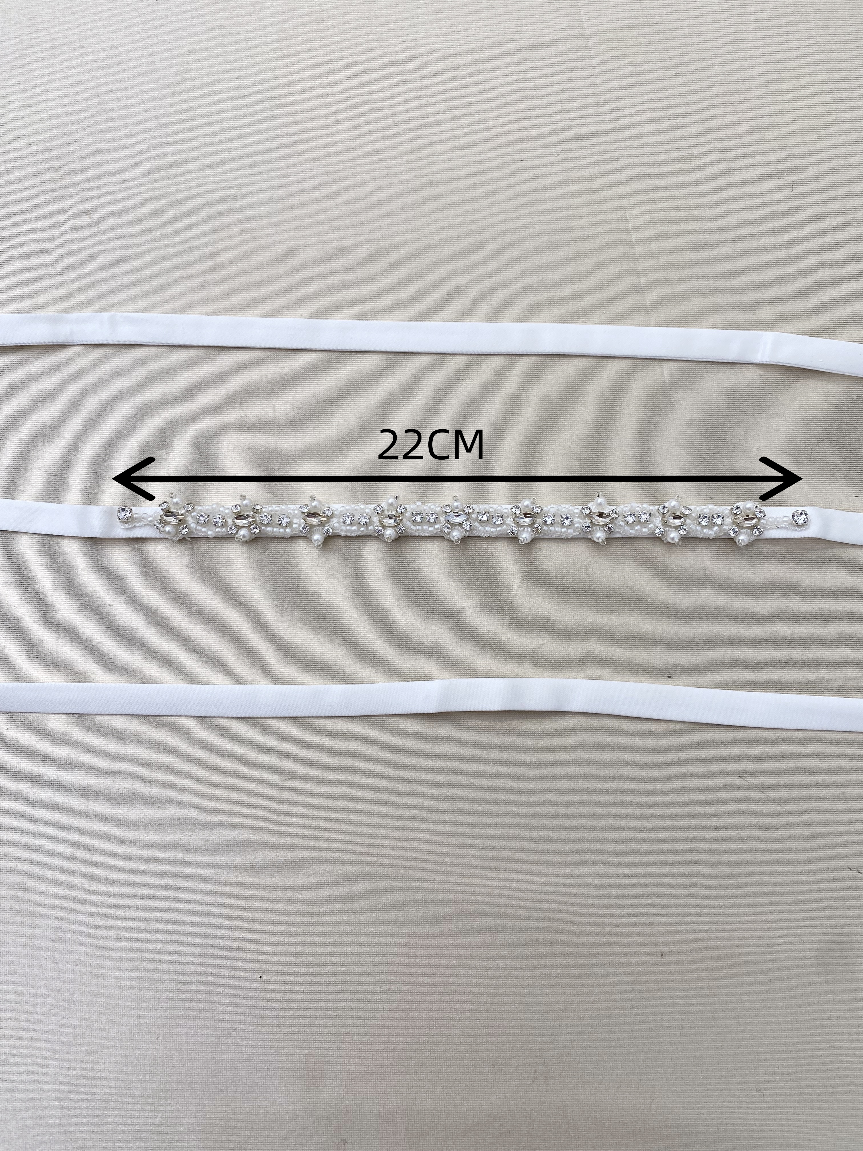 Ivory Wedding Belt with Beads & Crystal Rhinestones, Satin Ribbon Sash Belt for Bridal, Wedding Clasp Belt, Bridesmaid Accessory