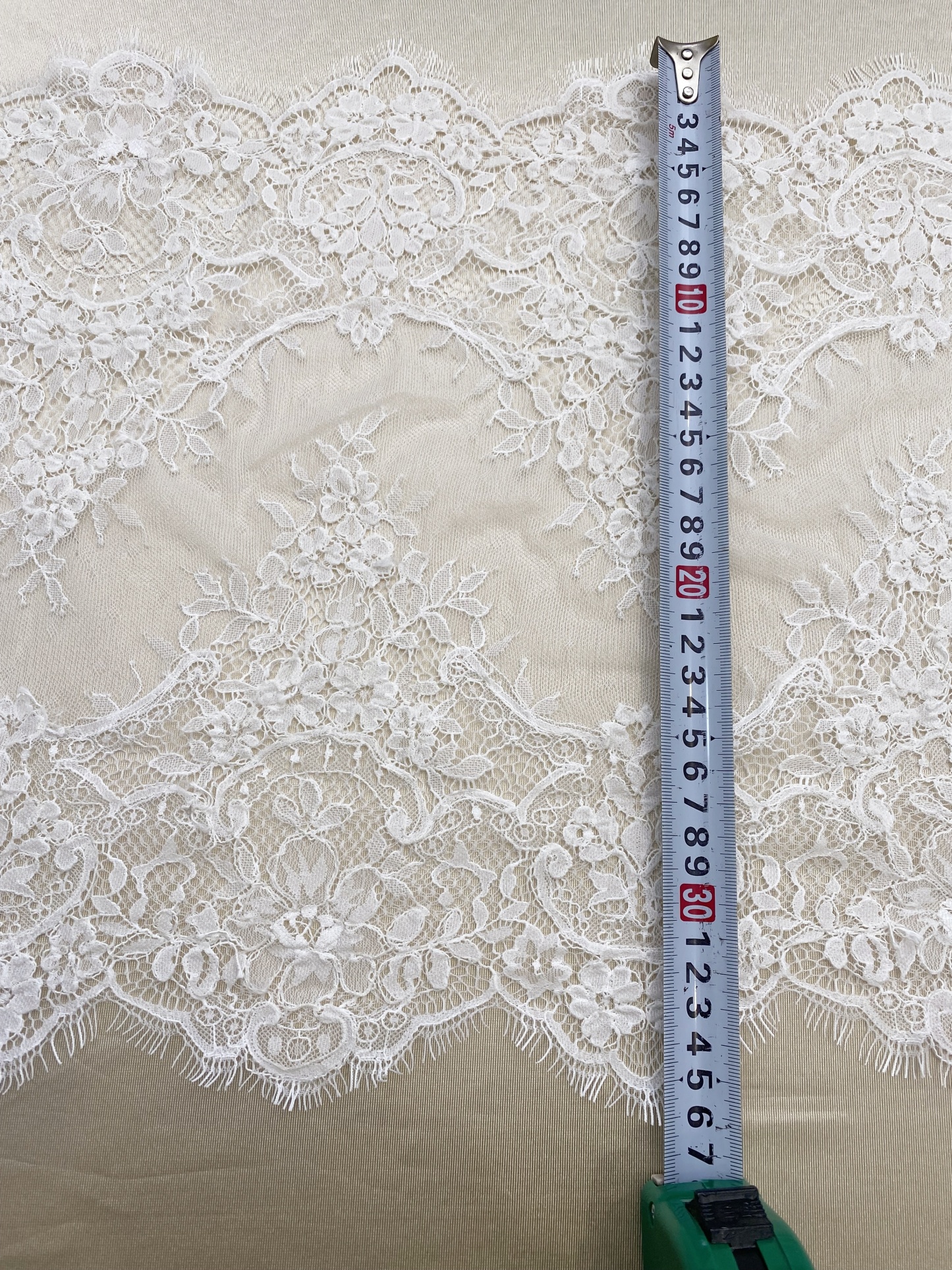 3 Meters French Corded Lace Trim,Floral Eyelash Lace for Bridal Wedding Veils or Dresses