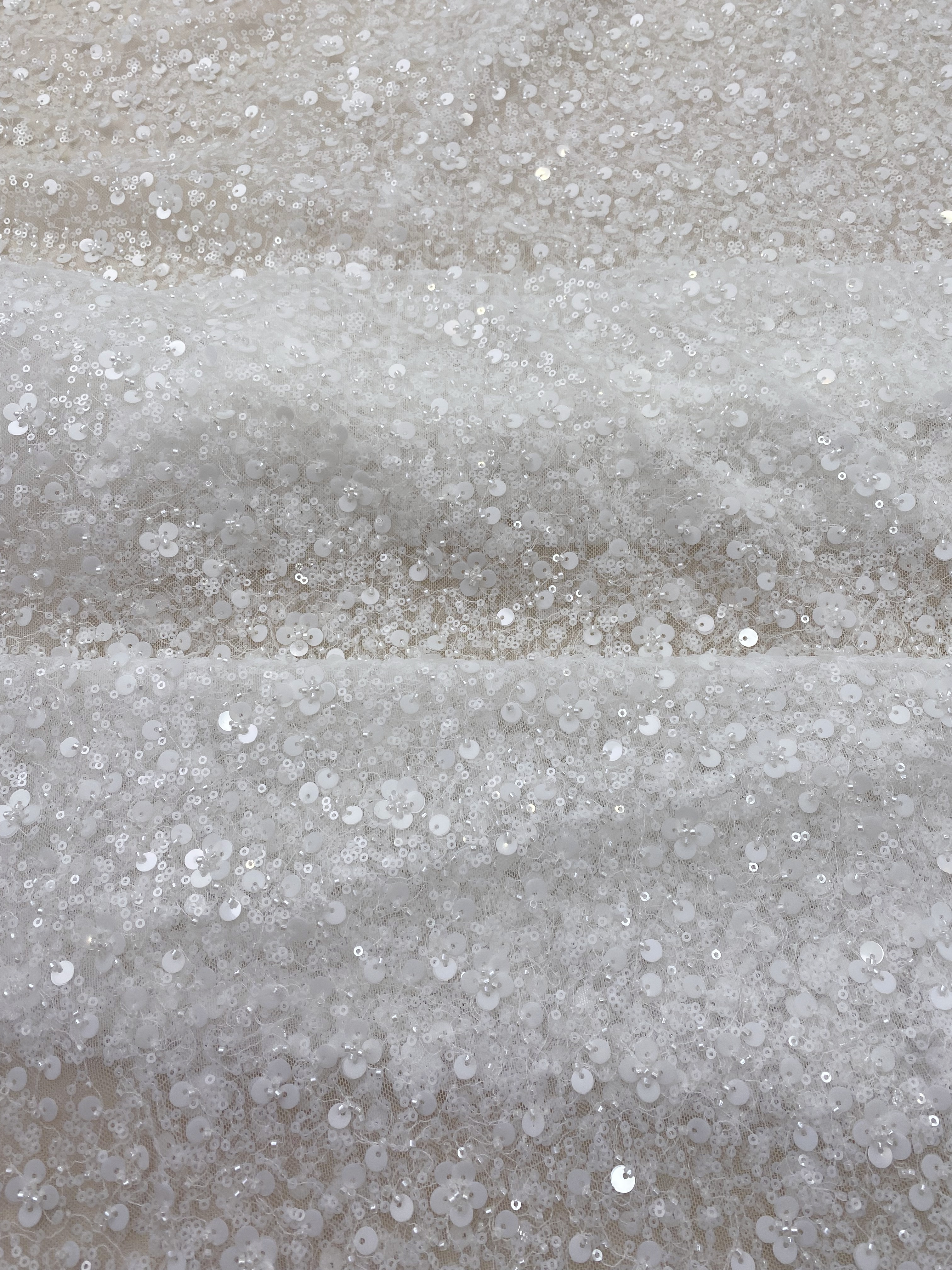 Clearance Sale-Heavy Sequin Lace Fabric by the Yard, Bridal Tulle Material for Wedding Dress, Gown, DIY Wedding Fabric