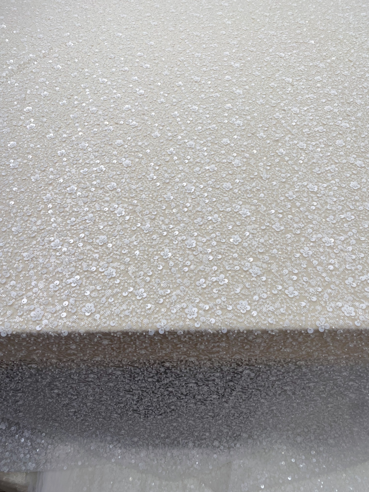 Clearance Sale-Heavy Sequin Lace Fabric by the Yard, Bridal Tulle Material for Wedding Dress, Gown, DIY Wedding Fabric