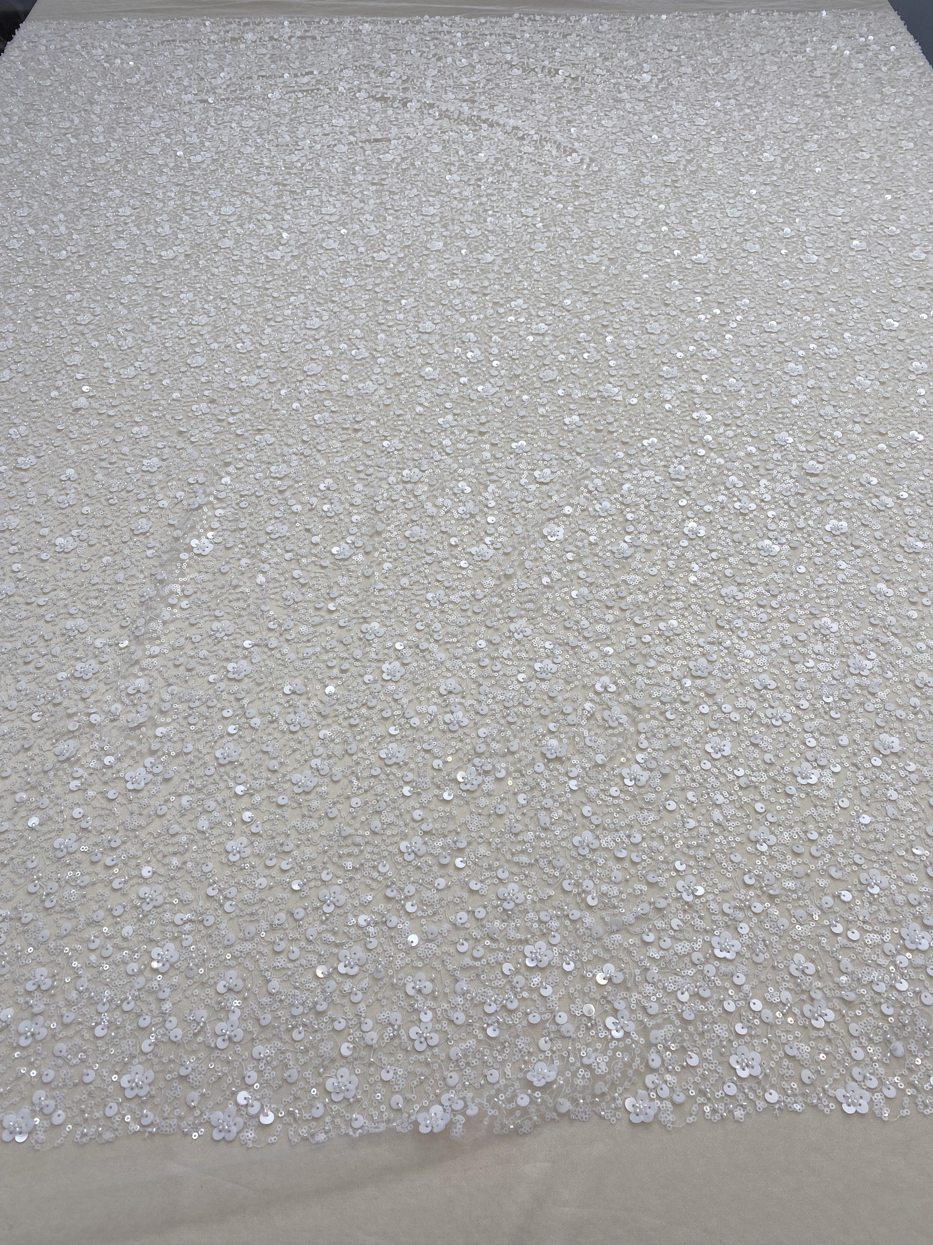 Clearance Sale-Heavy Sequin Lace Fabric by the Yard, Bridal Tulle Material for Wedding Dress, Gown, DIY Wedding Fabric