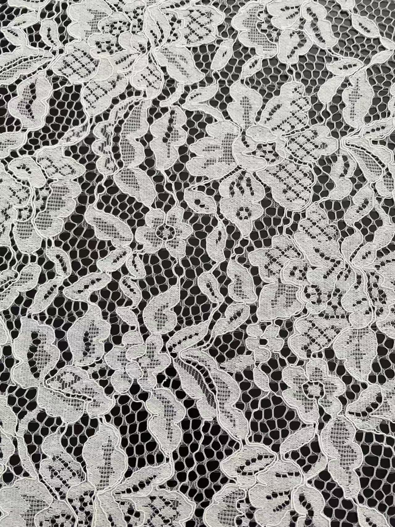 Soft Light French Chantily Eyelash Lace for Wedding Dress, Bridal Gown, Classic Lace Top Overlay, White Lace Fabric DIY Bridal Dress 