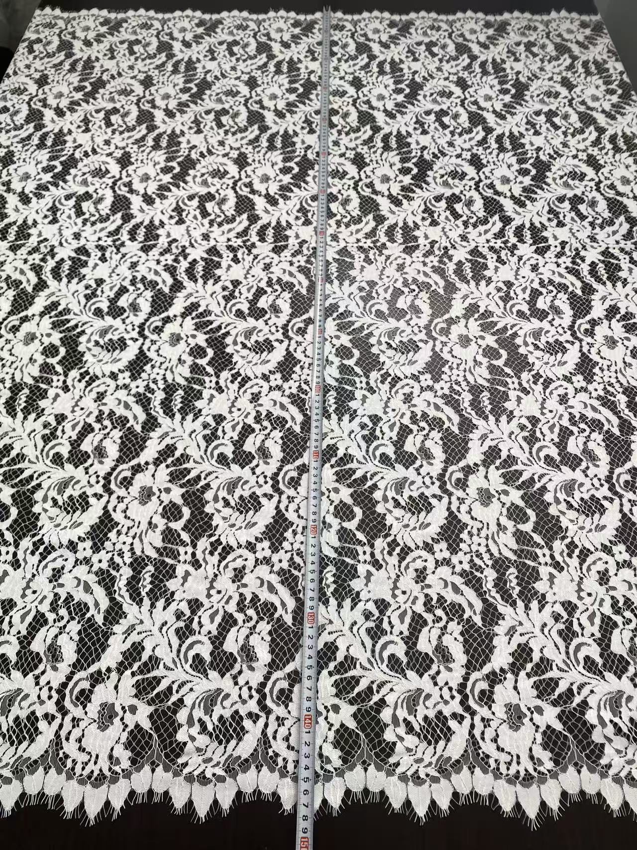 Soft Light French Chantily Eyelash Lace for Wedding Dress, Bridal Gown, Classic Lace Top Overlay, White Lace Fabric DIY Bridal Dress 