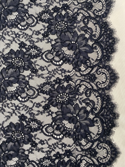 Corded Alencon Flower Lace Fabric, 3 Meters French Chantilly lace fabric trim for wedding shrugs,bridal gown,Classic lace top overlay, sold by 3 maters