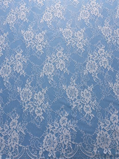 French Eyelash Lace Fabric – 300CM Long & 1500M Wide Per Piece! Embroidered Floral Design for Wedding Dresses, Garment DIY, Decor & Crafts