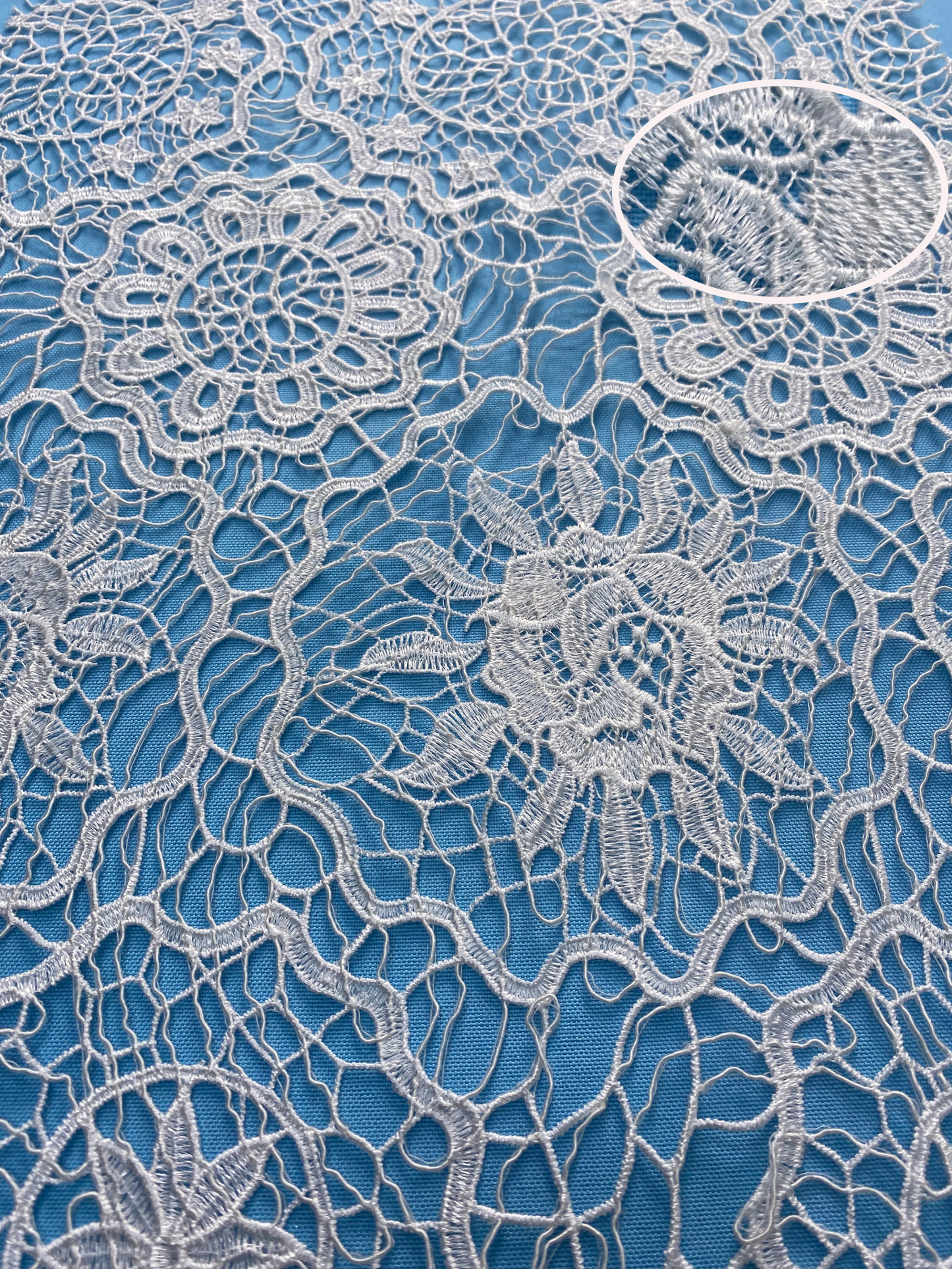 Dreamy Ivory Fabric! Showcases Delicate Embroidery Patterns, Ideal for Wedding Dresses/Evening Wear. High-Quality Craftsmanship—Shop This Exquisite Embroidered Material Now!