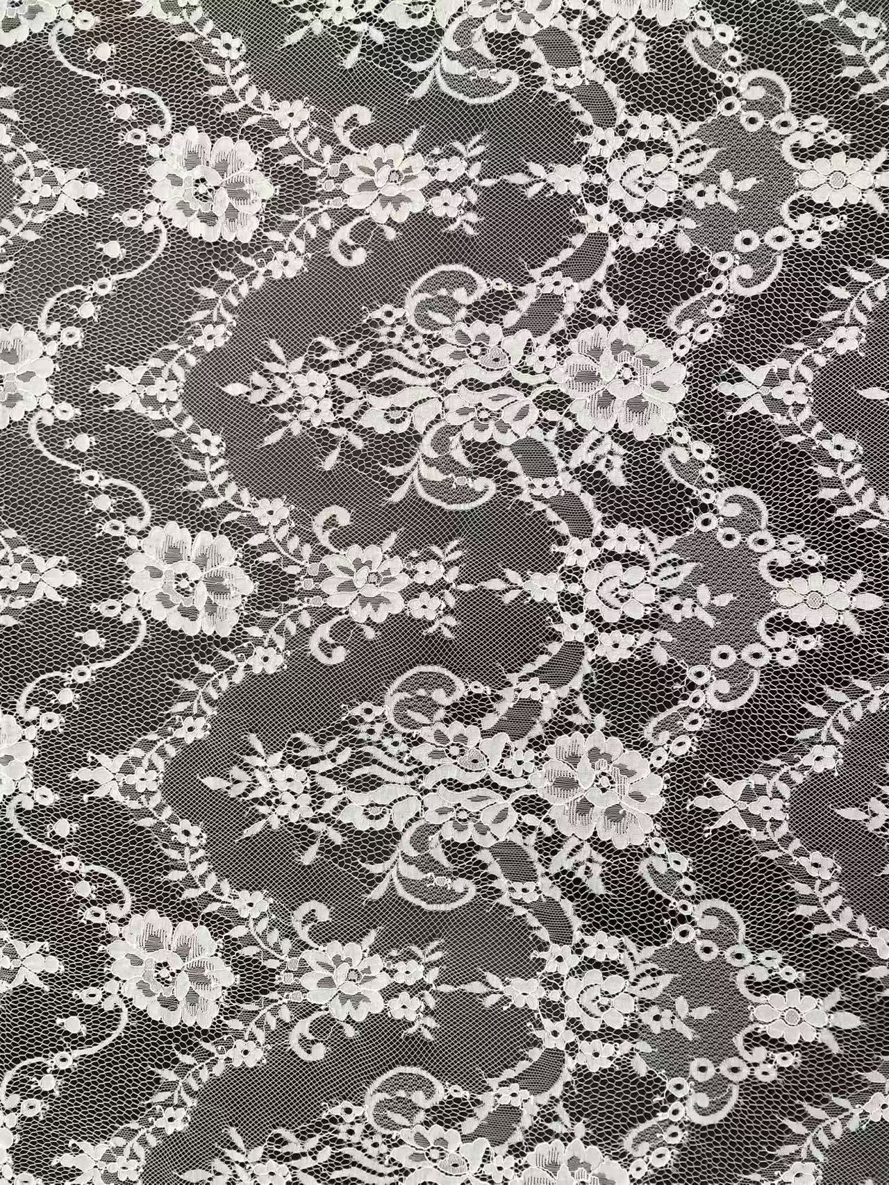 Soft Light French Chantily Eyelash Lace for Wedding Dress, Bridal Gown, Classic Lace Top Overlay, White Lace Fabric DIY Bridal Dress 