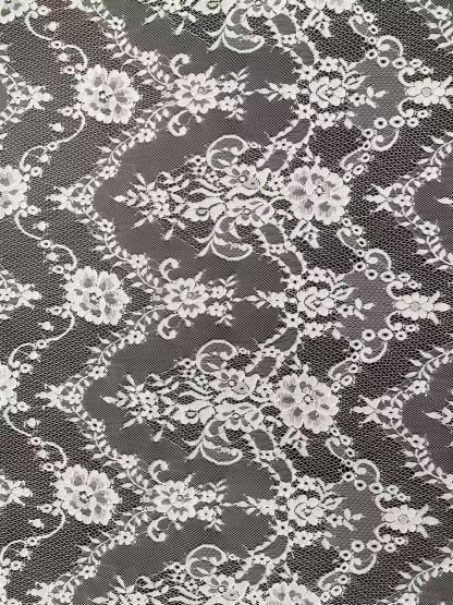 Soft Light French Chantily Eyelash Lace for Wedding Dress, Bridal Gown, Classic Lace Top Overlay, White Lace Fabric DIY Bridal Dress 