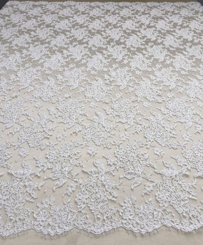 White French Lace with Corded