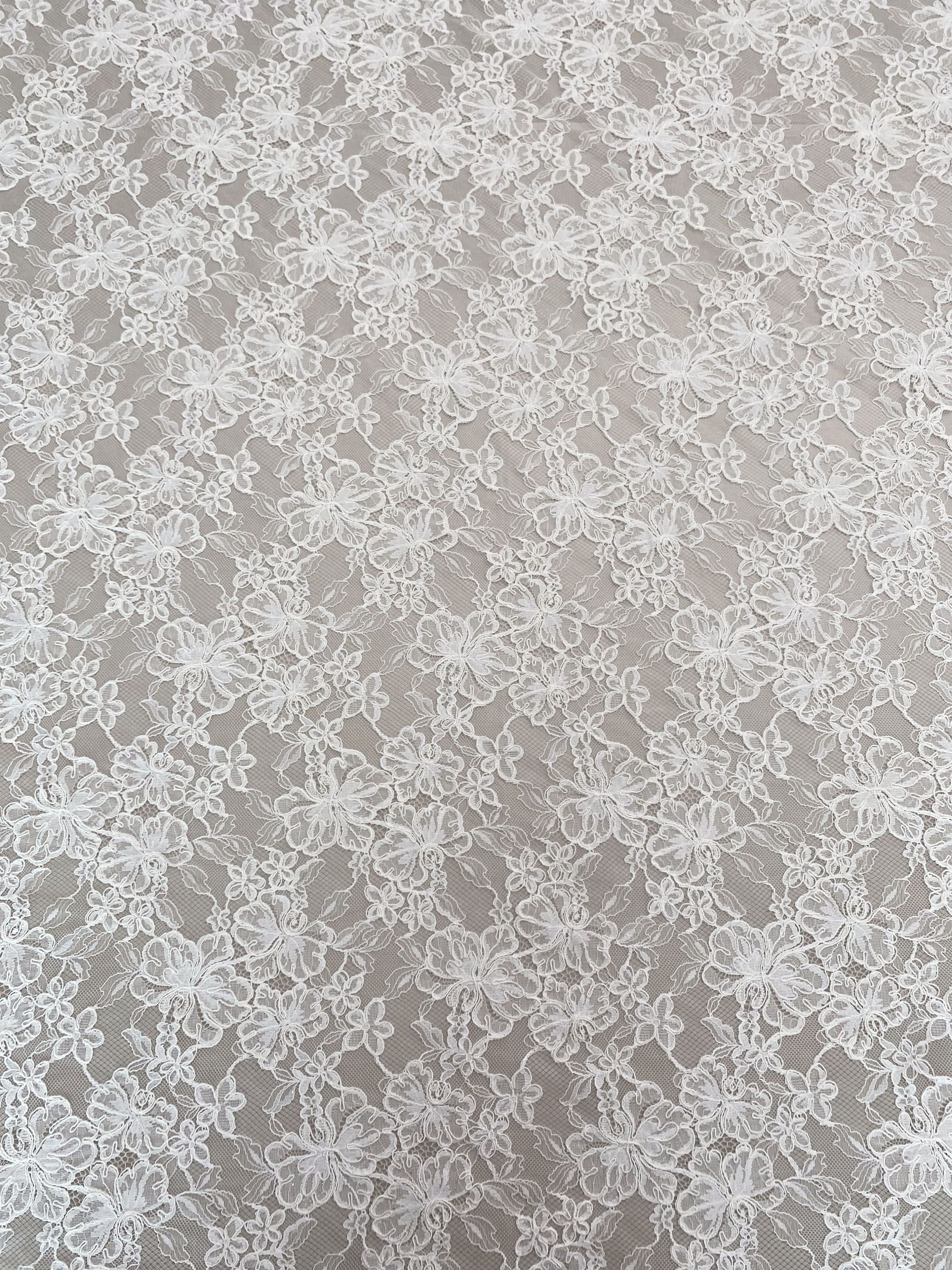 Chantilly Eyelash Lace Fabric, Bridal Wedding Dress lace for Veil, Dress, Costume