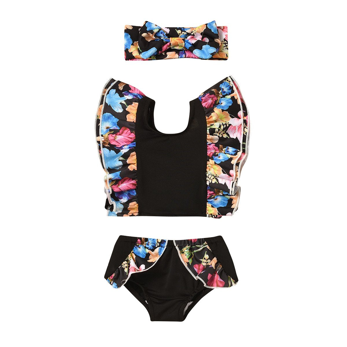 3-Piece Baby Floral Swimwears.