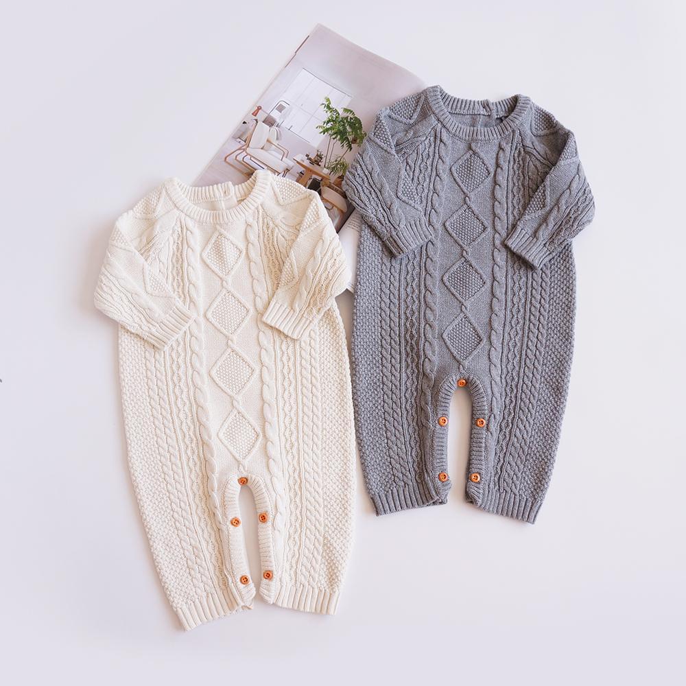 Baby Cotton Knit Romper.