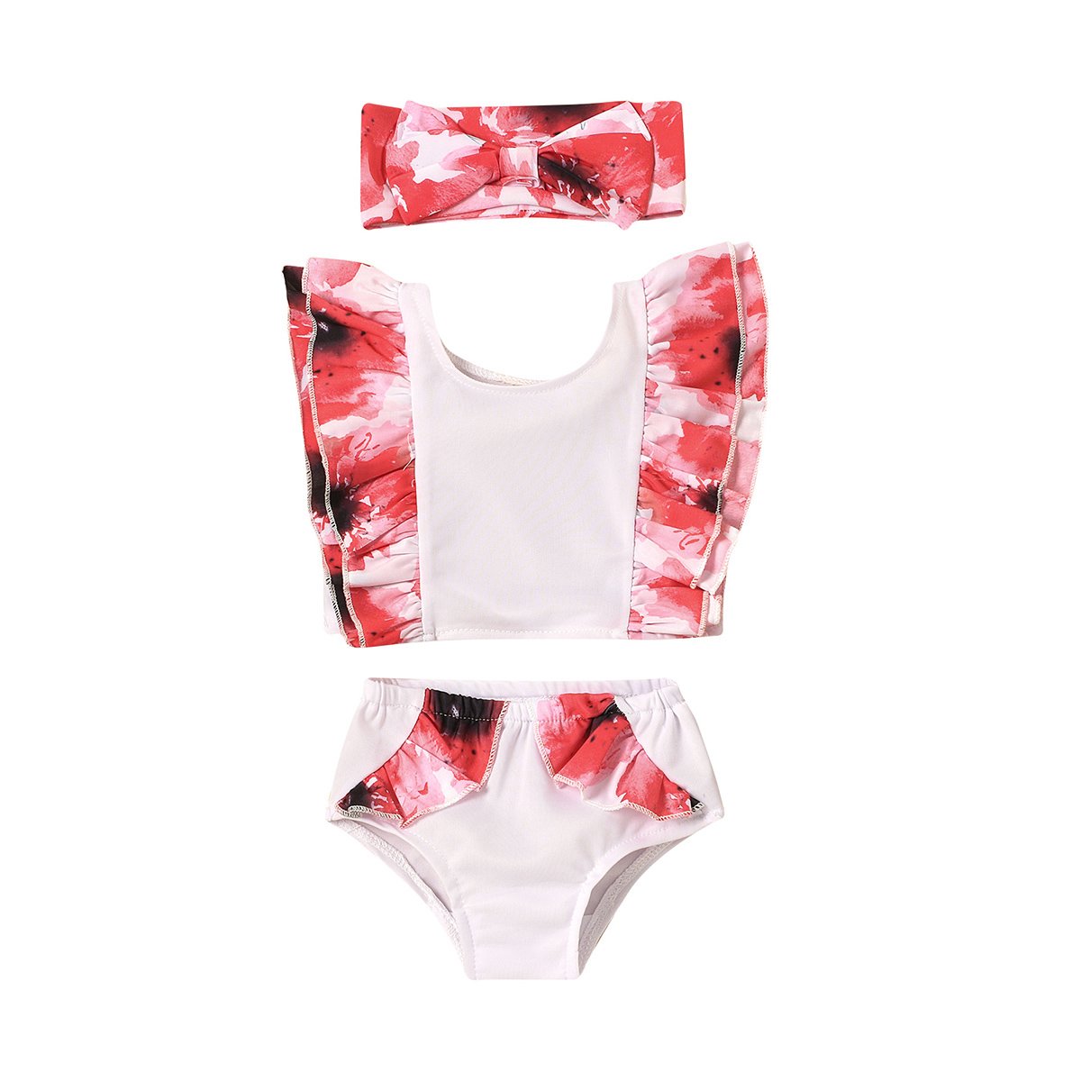 3-Piece Baby Floral Swimwears.