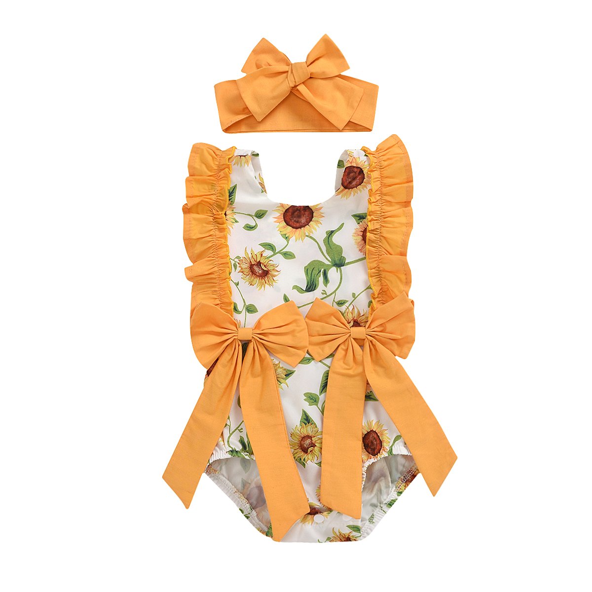 Baby Girl Floral Romper Sets.