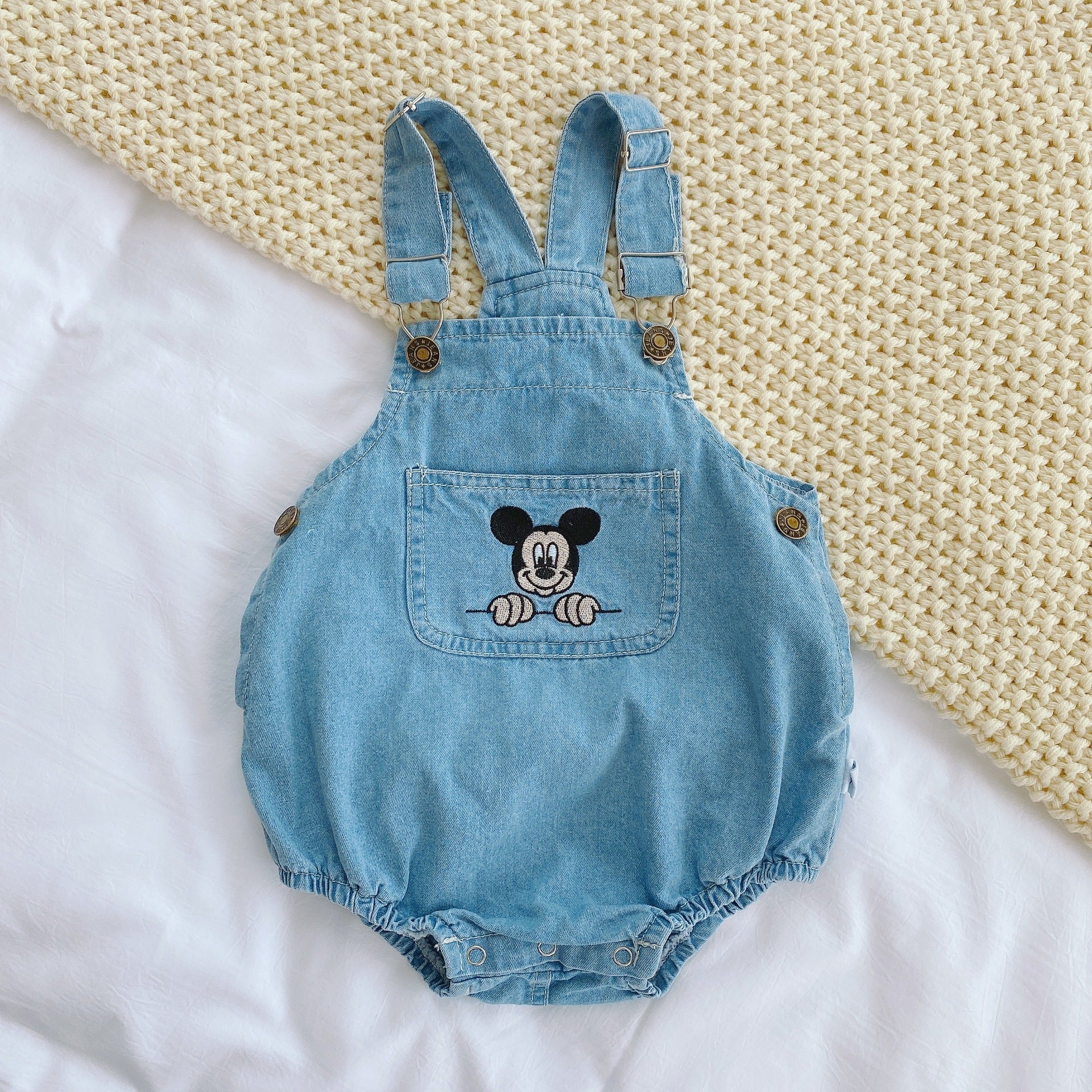 Baby Cute Denim Rompers-visikids