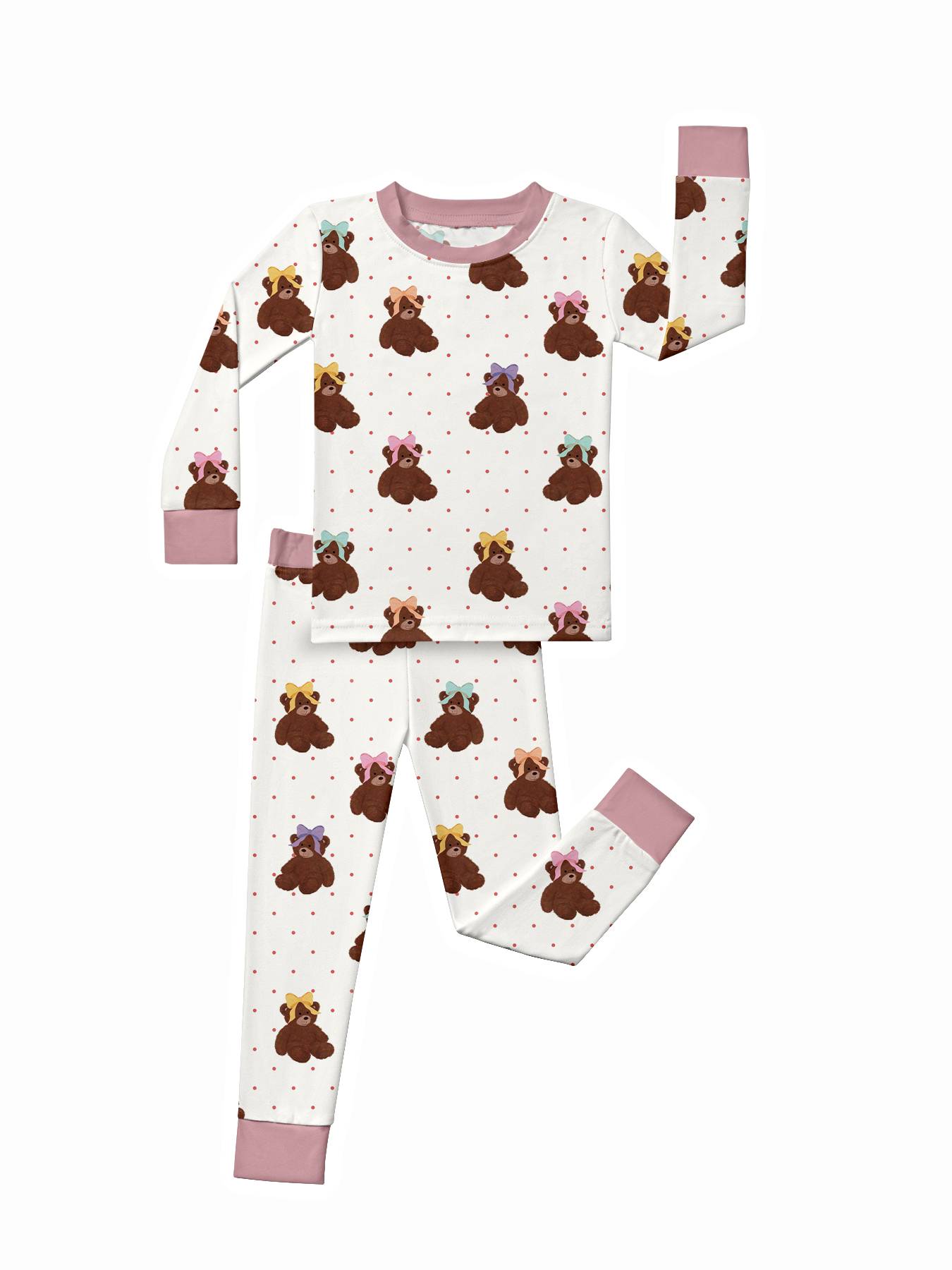 Kid Bear Bow Bamboo Set ( 2-6Y )
