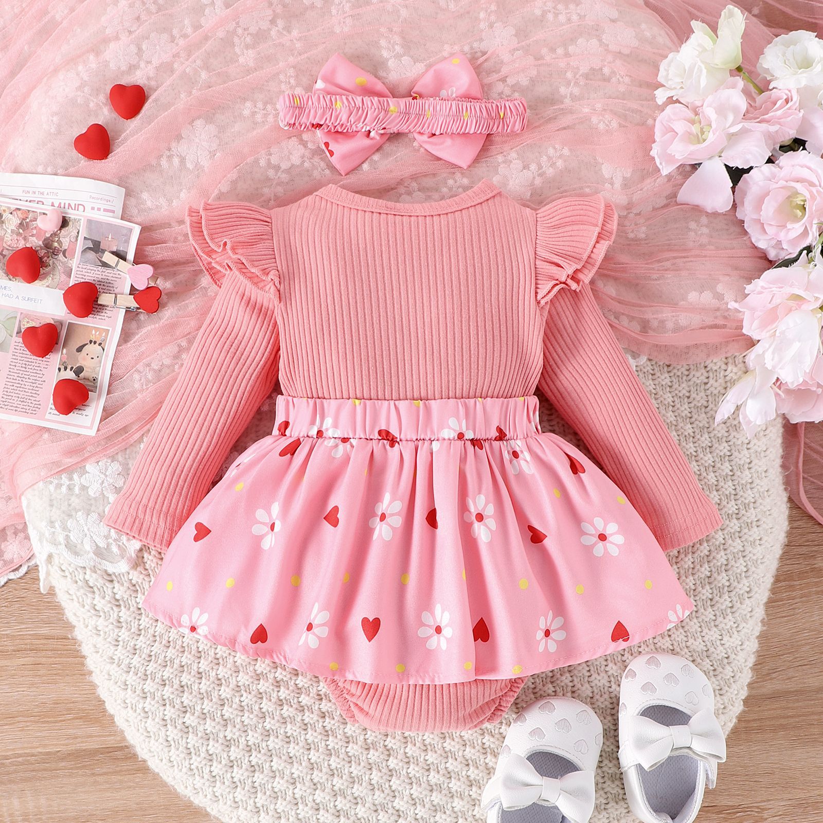 Baby Girl Valentine's Day Romper
