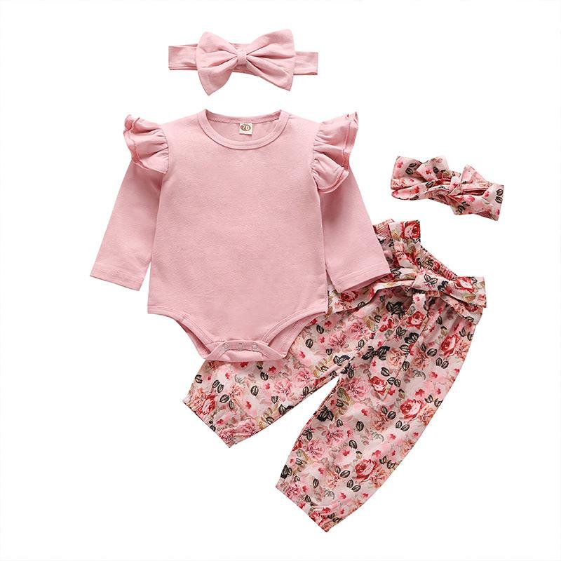 Baby Girl Floral Pink Long Sleeve Suit-visikids