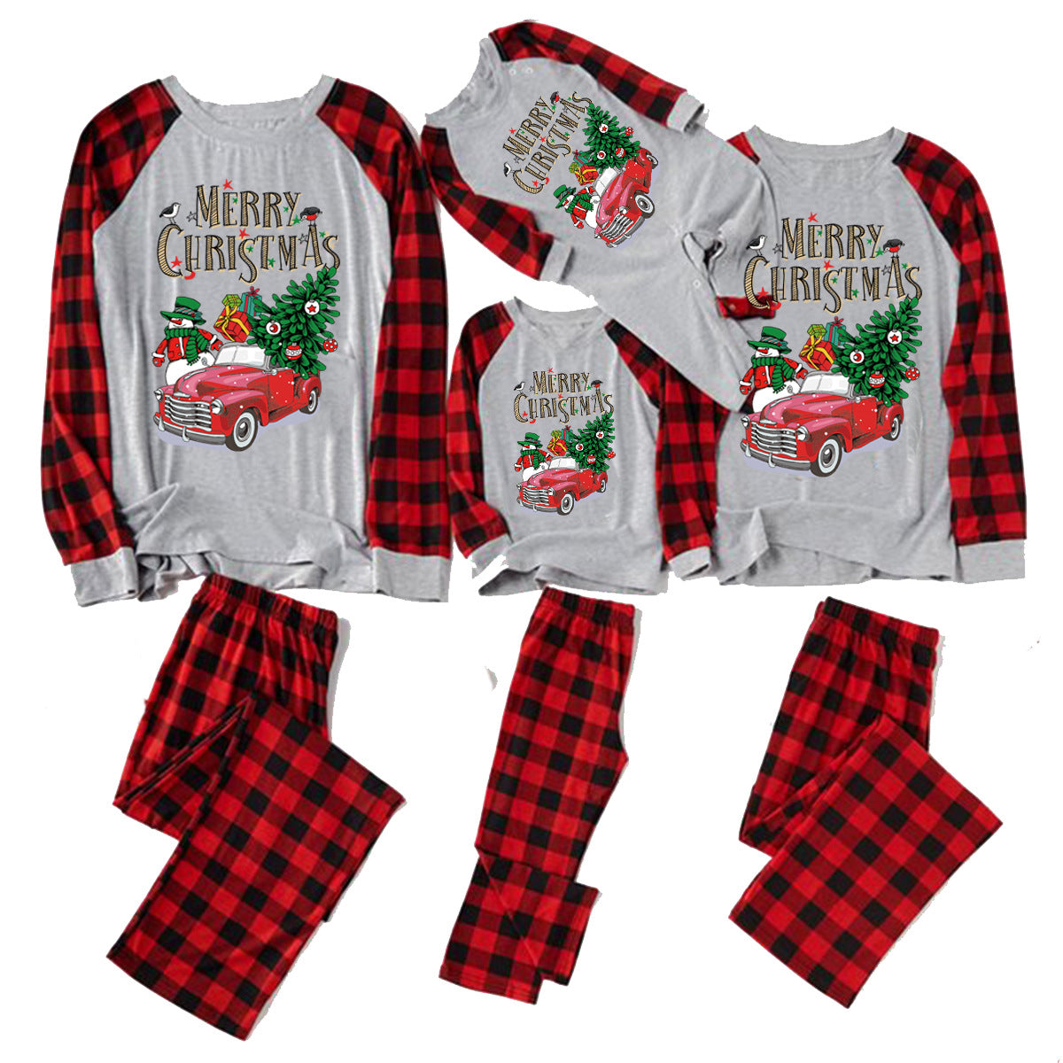 Christmas Plaid Family Sets