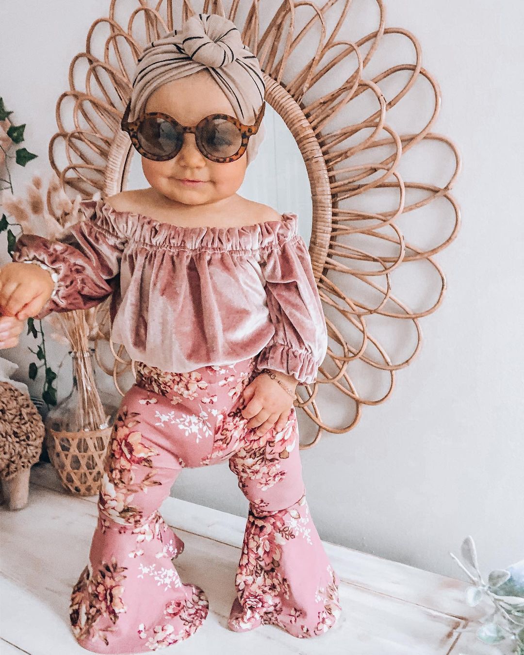 2-Piece Flower Pink Suit-visikids