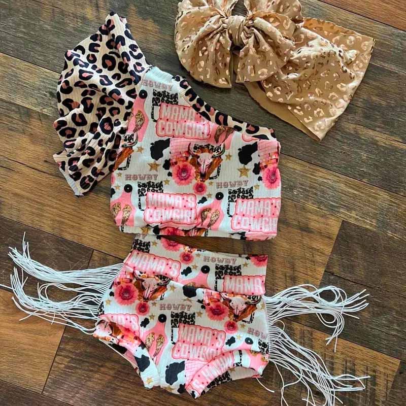 2-Piece MAMA'S  Cowgirl  Print Set.
