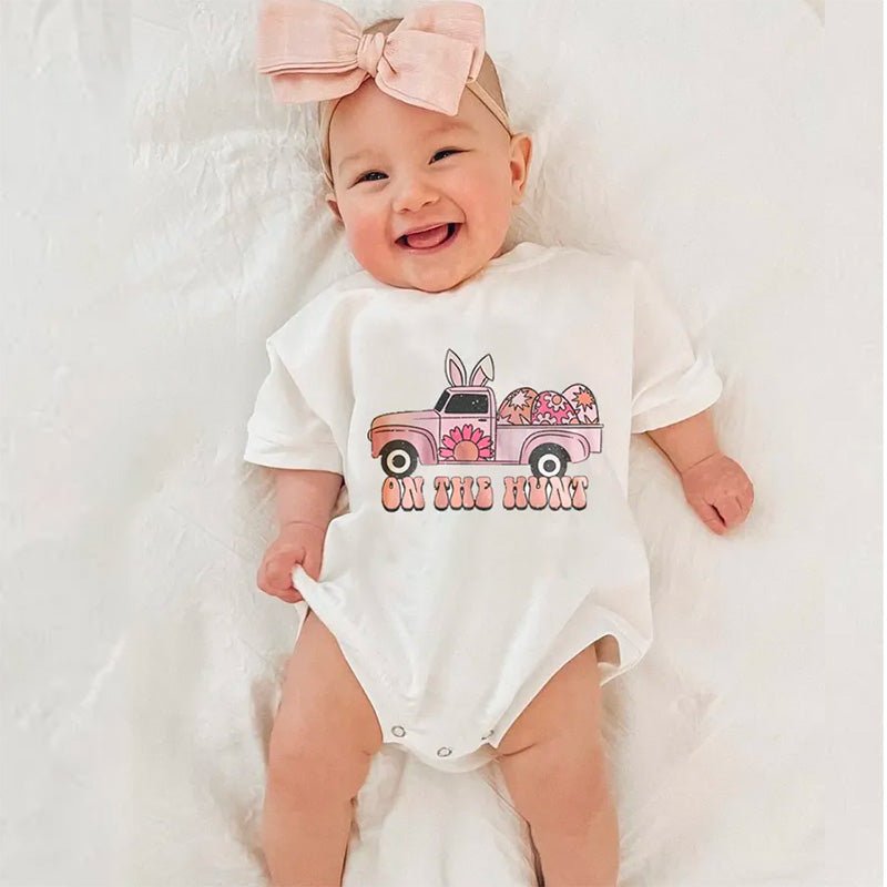 Baby Easter Print Romper.