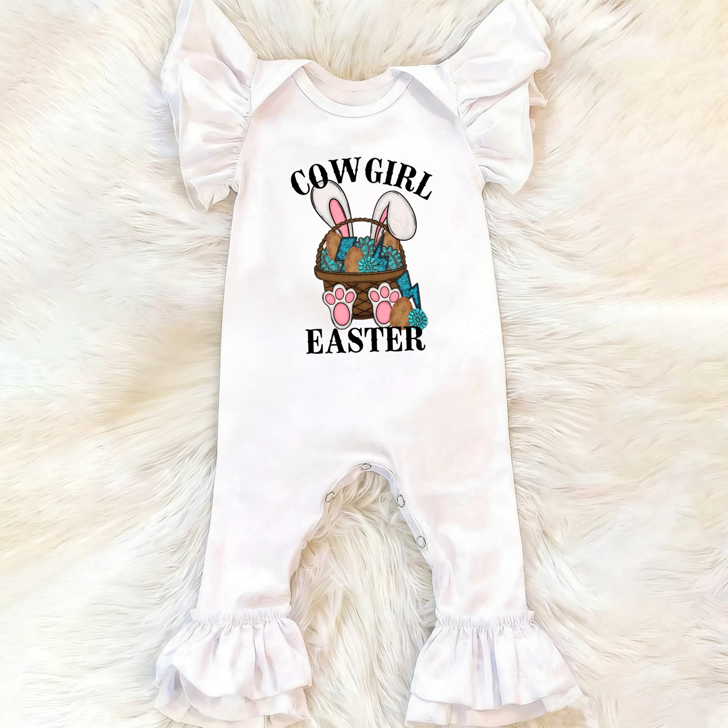 Baby Cowgirl Easter Jumpsuit 