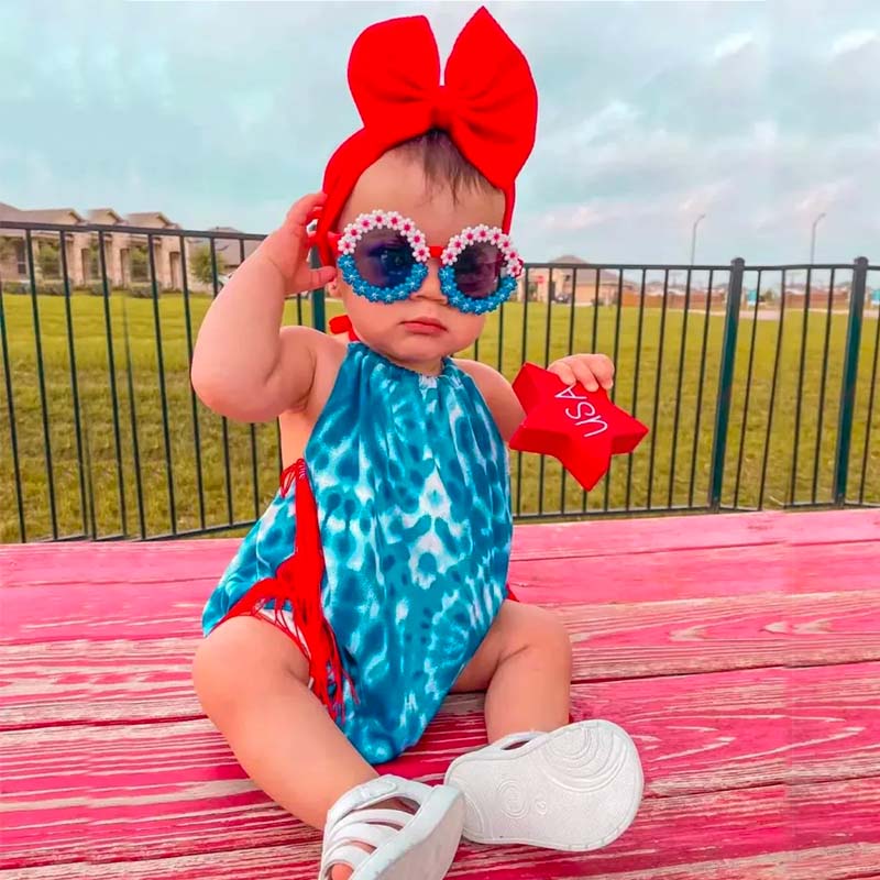 Baby Girl Festive Romper.