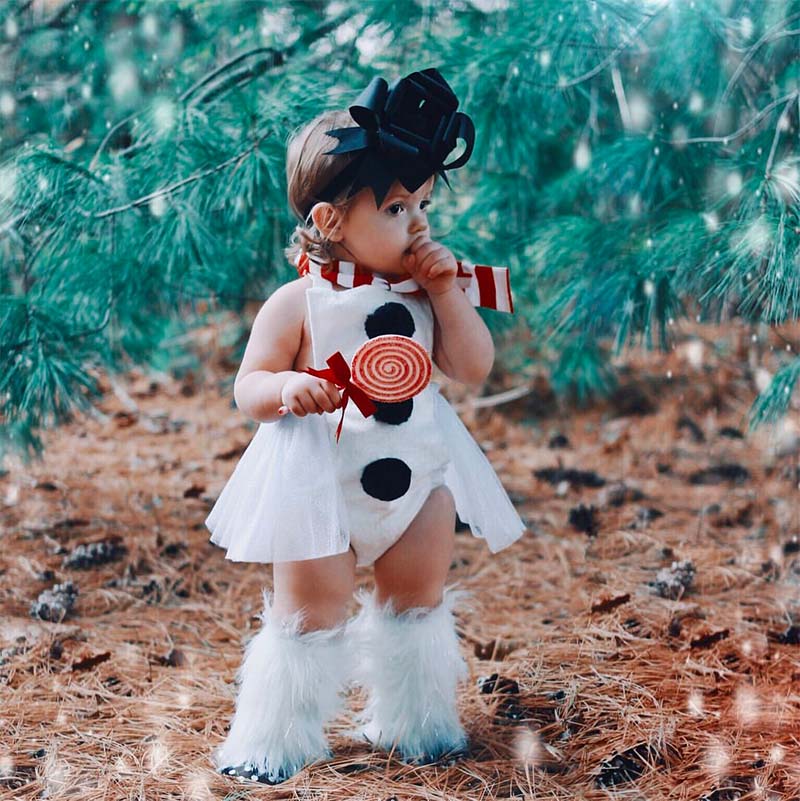 Snowman Romper +Leg Warmers.