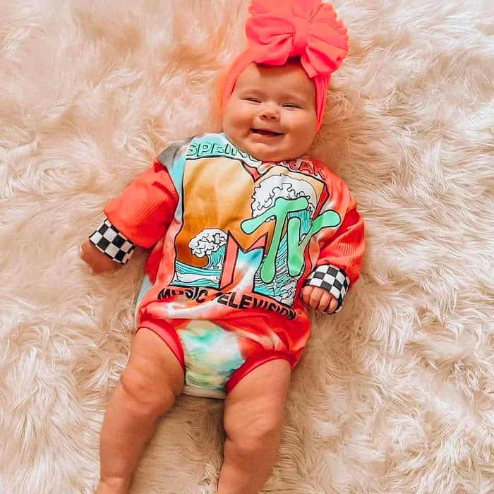 Baby Girl MTV  Print  Romper.